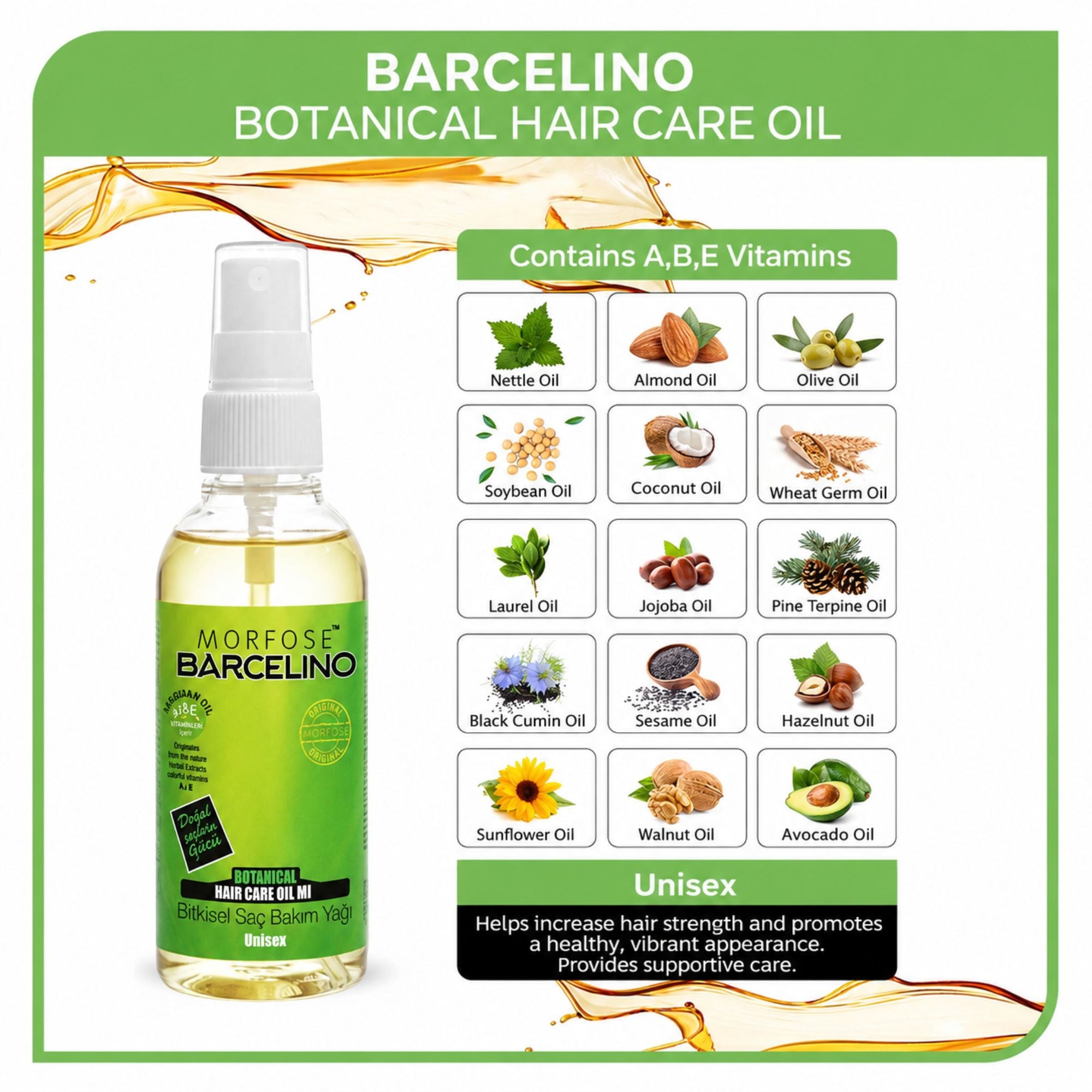 Morfose - Barcelino Botanical Hair Care Oil 150ml