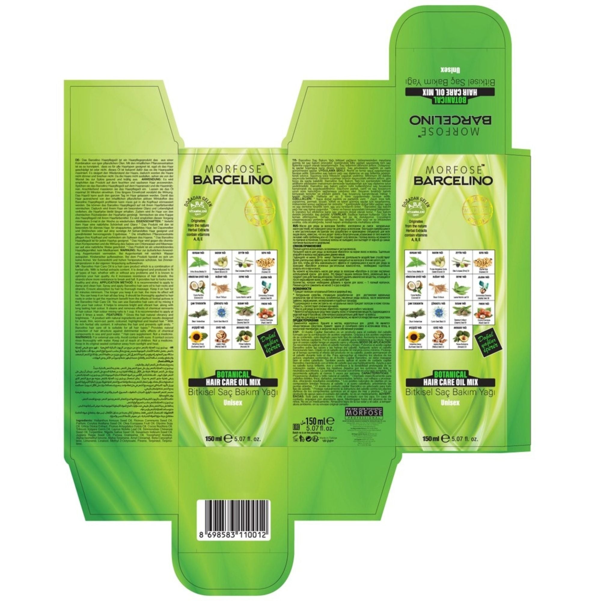 Morfose - Barcelino Botanical Hair Care Oil 150ml