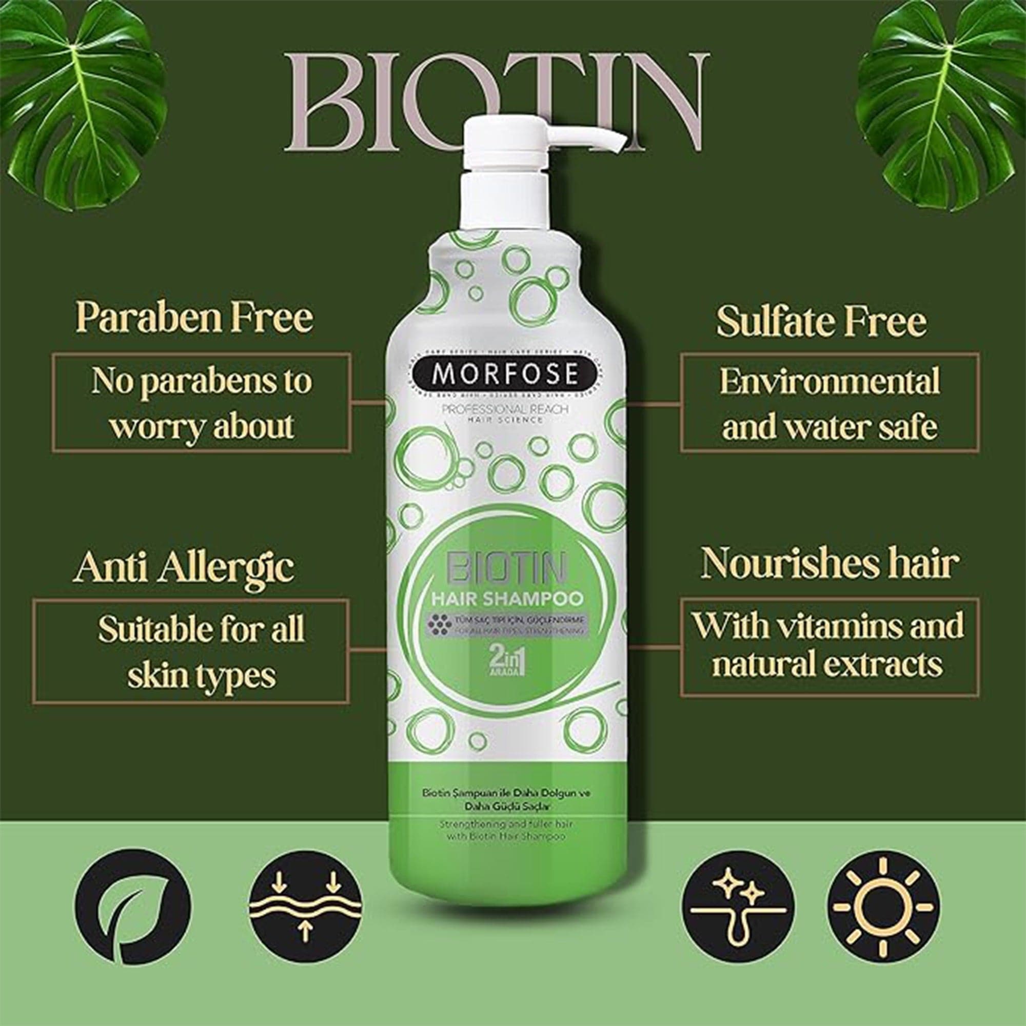 Morfose - Biotin Hair Shampoo 1000ml