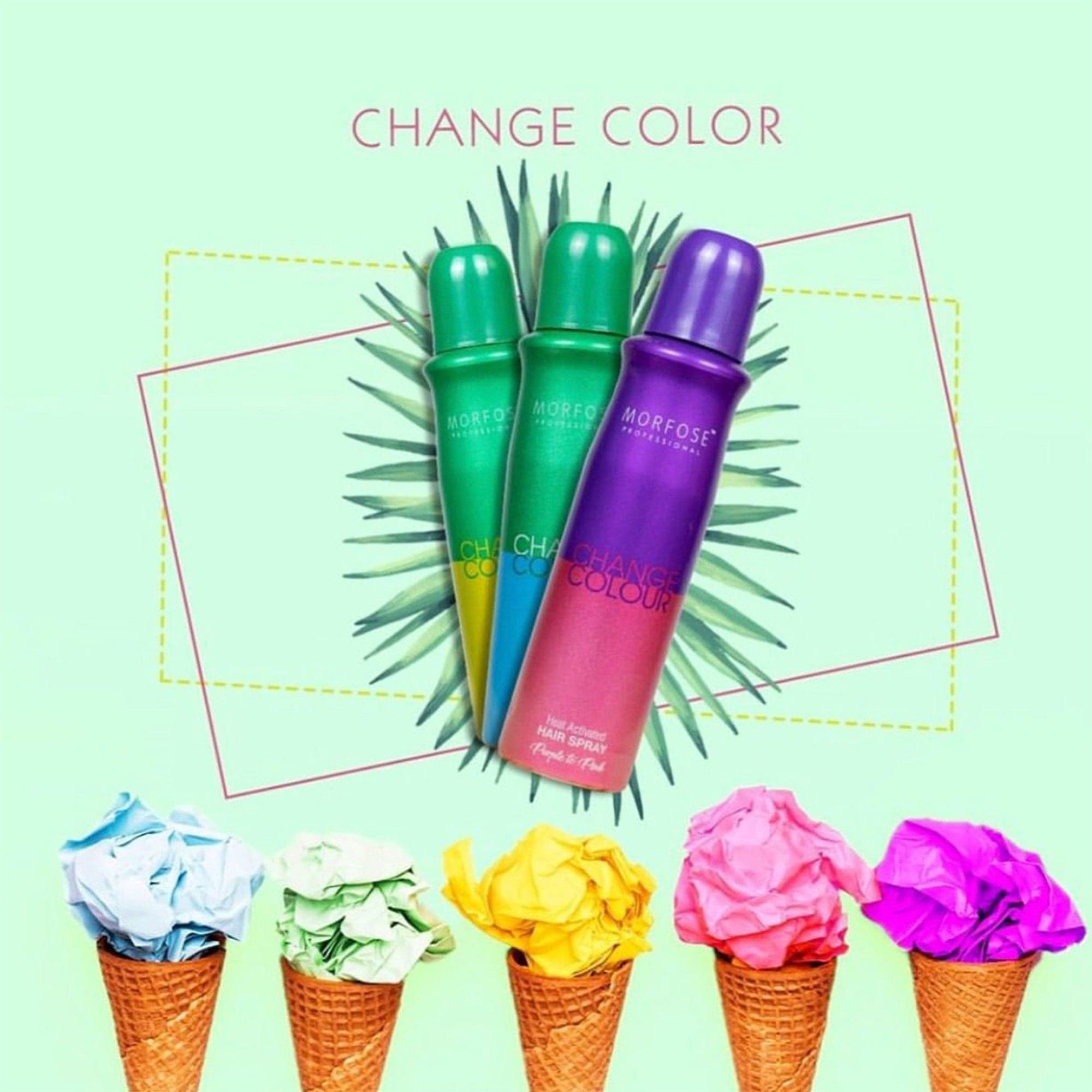 Morfose - Change Colour Hair Spray Green to Yellow 150ml