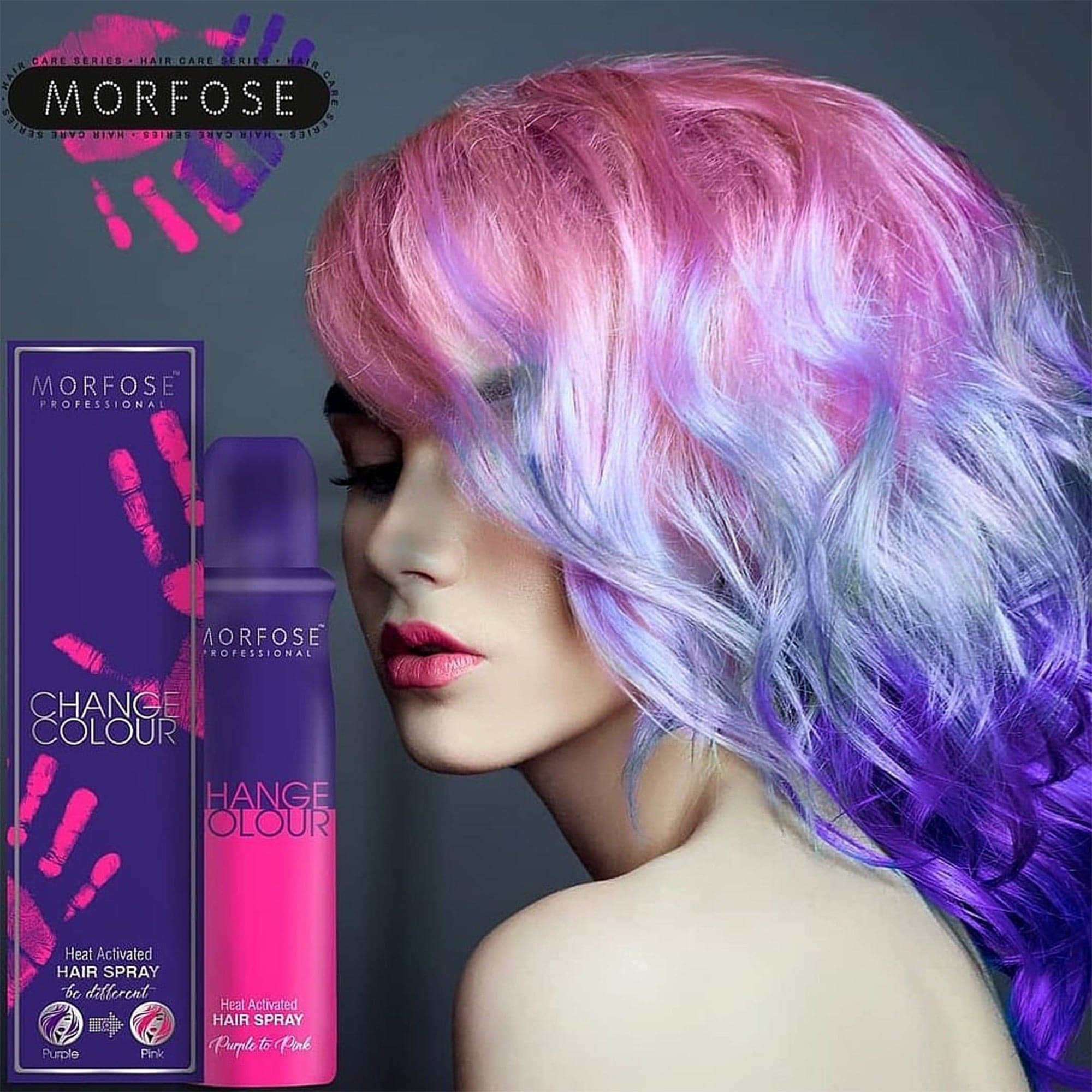 Morfose - Change Colour Hair Spray Purple to Pink 150 ML