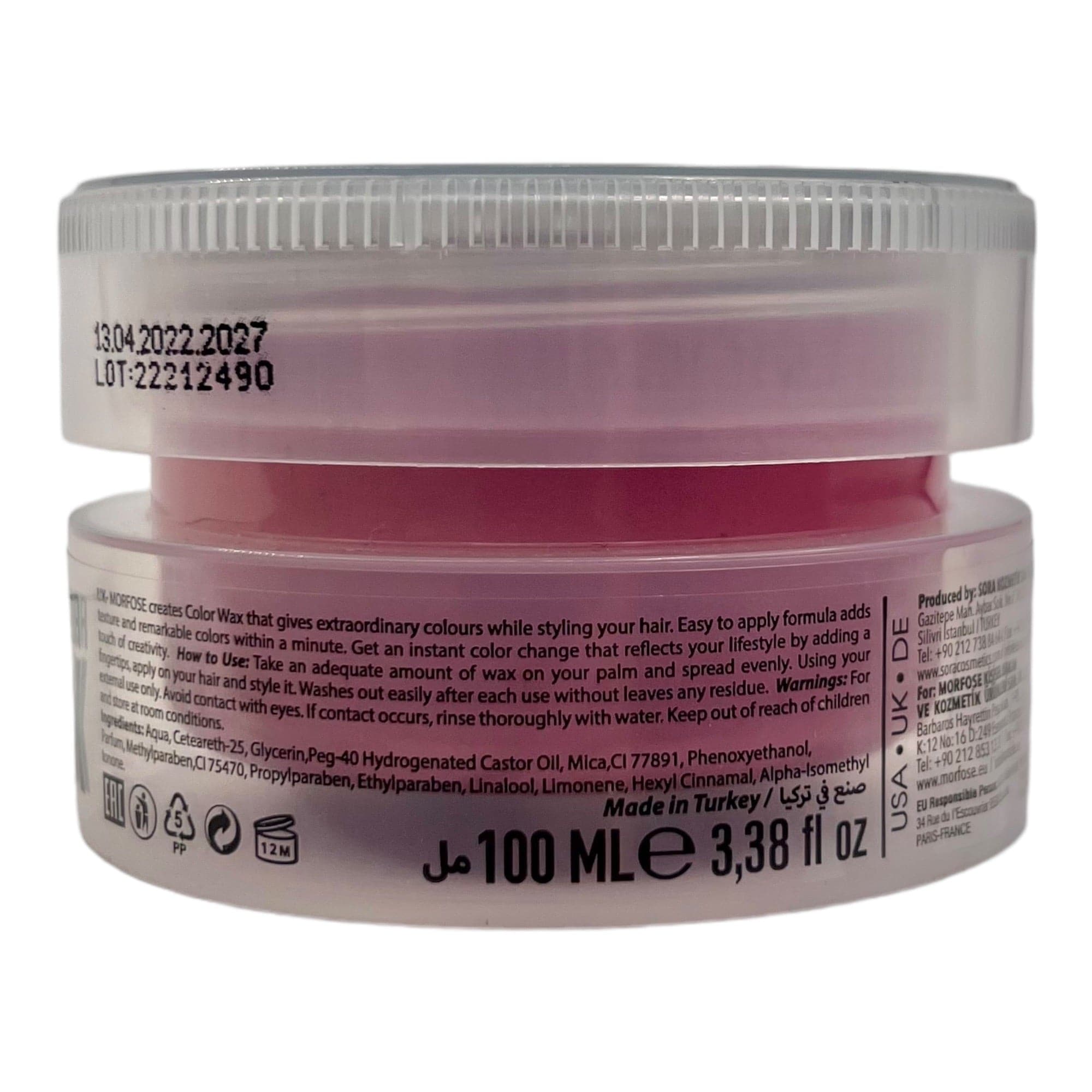 Morfose - Hair Colour Wax Pink Styling 100ml
