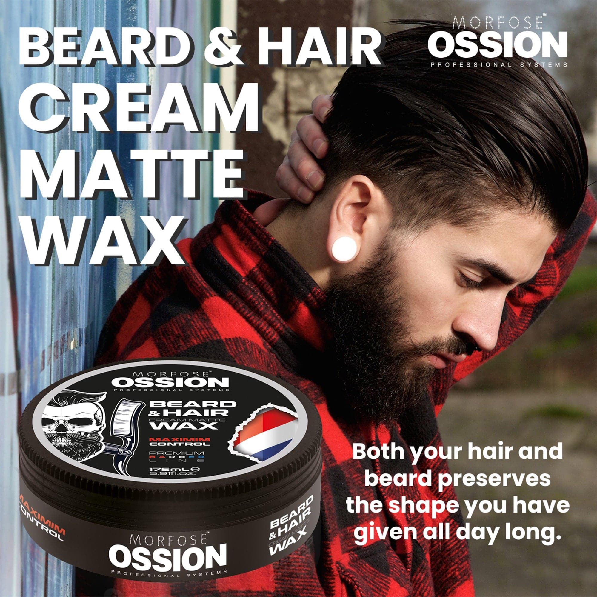 Morfose - Ossion Beard & Hair Cream Matte Wax 175ml