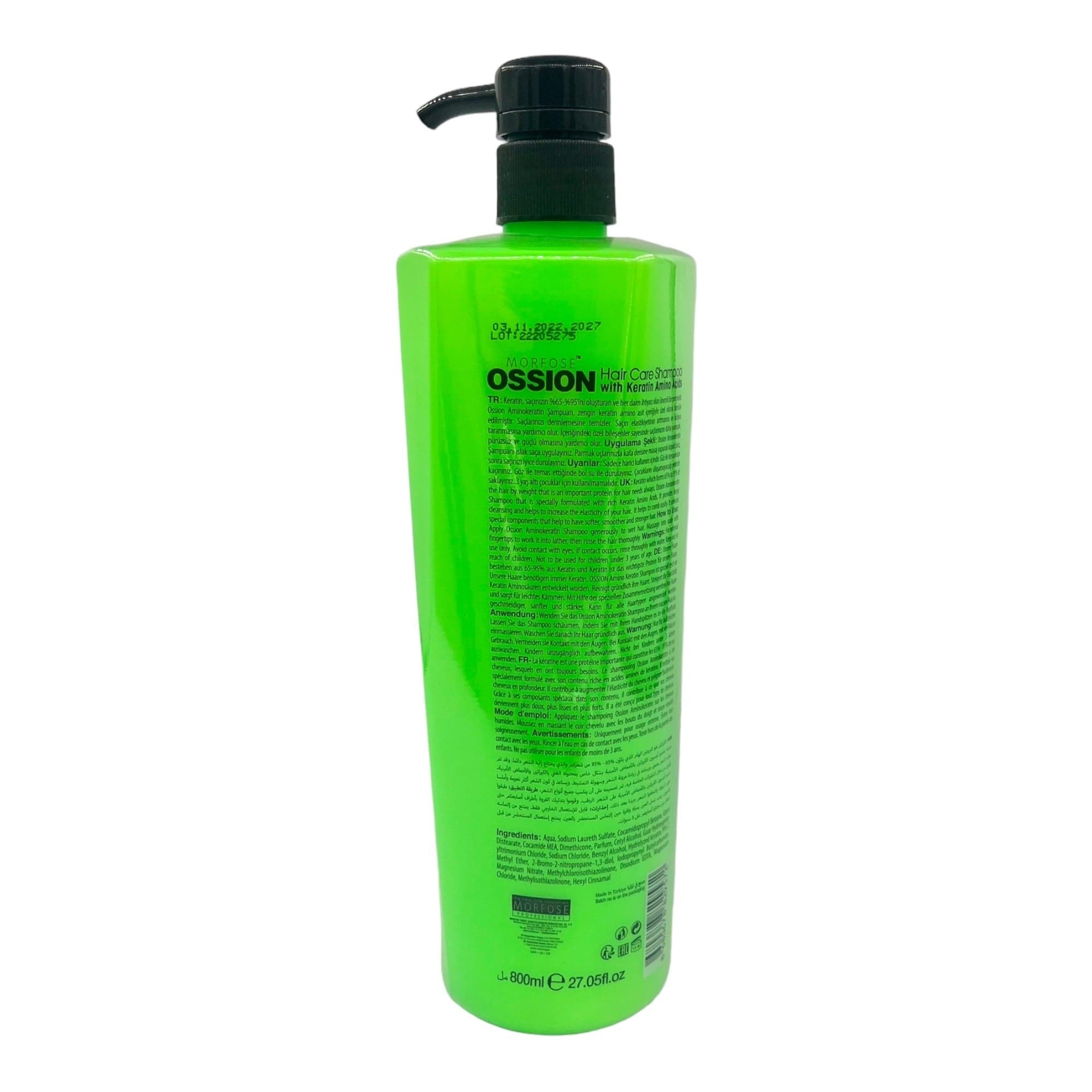 Morfose - Ossion Amino Keratin Hair Care Shampoo 800ml