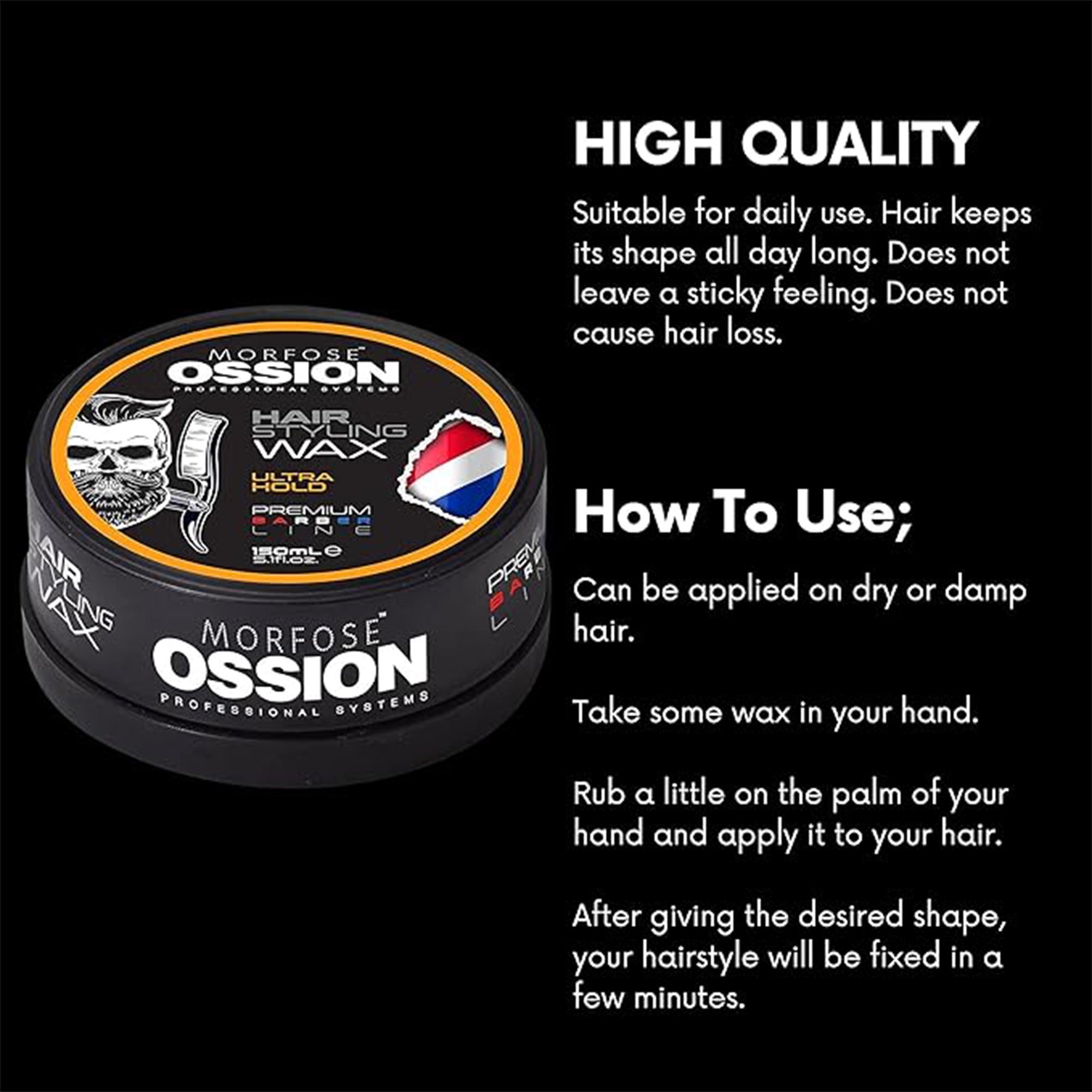 Morfose - Ossion Ultra Hold Hair Styling Wax 150ml
