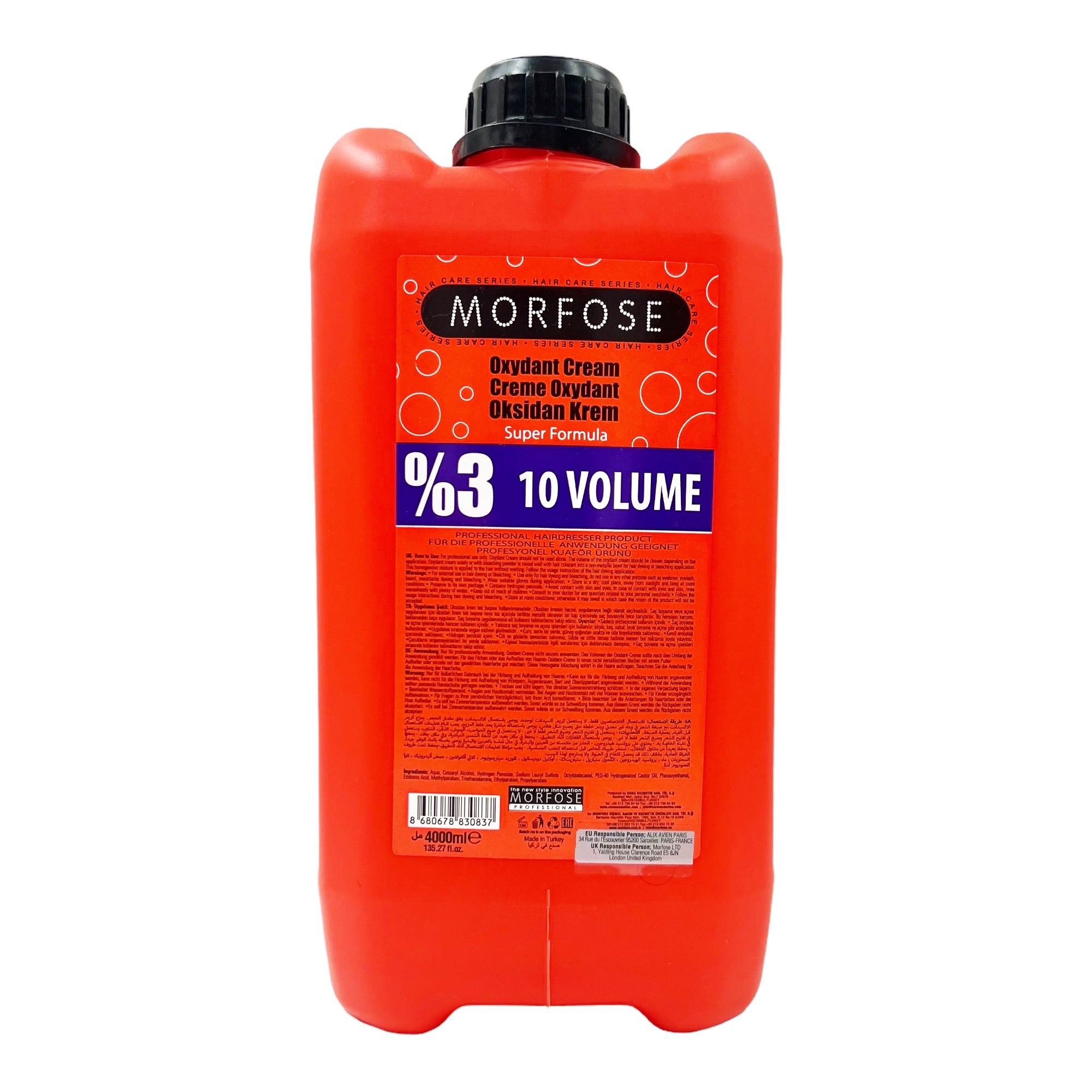 Morfose - Oxidant Cream 10 Volume 4000ml