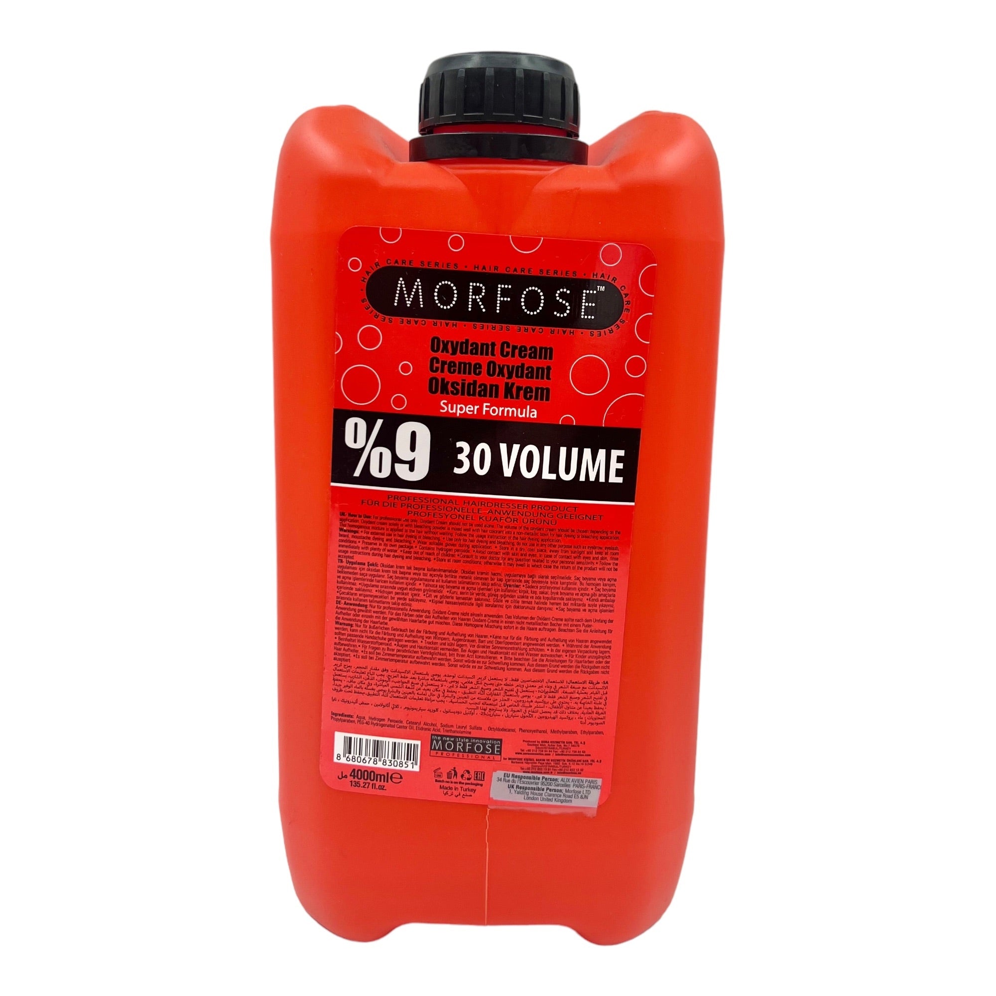 Morfose - Oxidant Cream 30 Volume 4000ml
