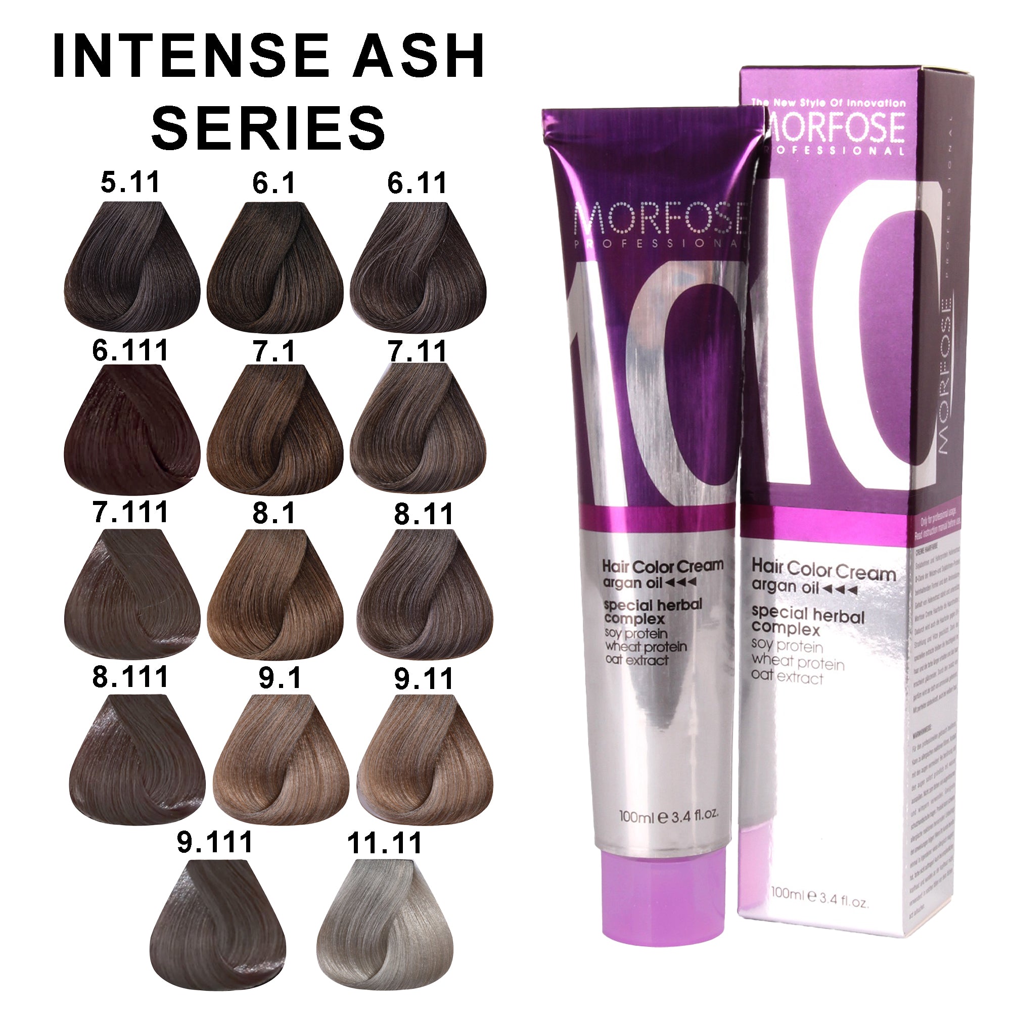 Morfose - 10 Hair Colour Cream Intense Ash Series 100ml