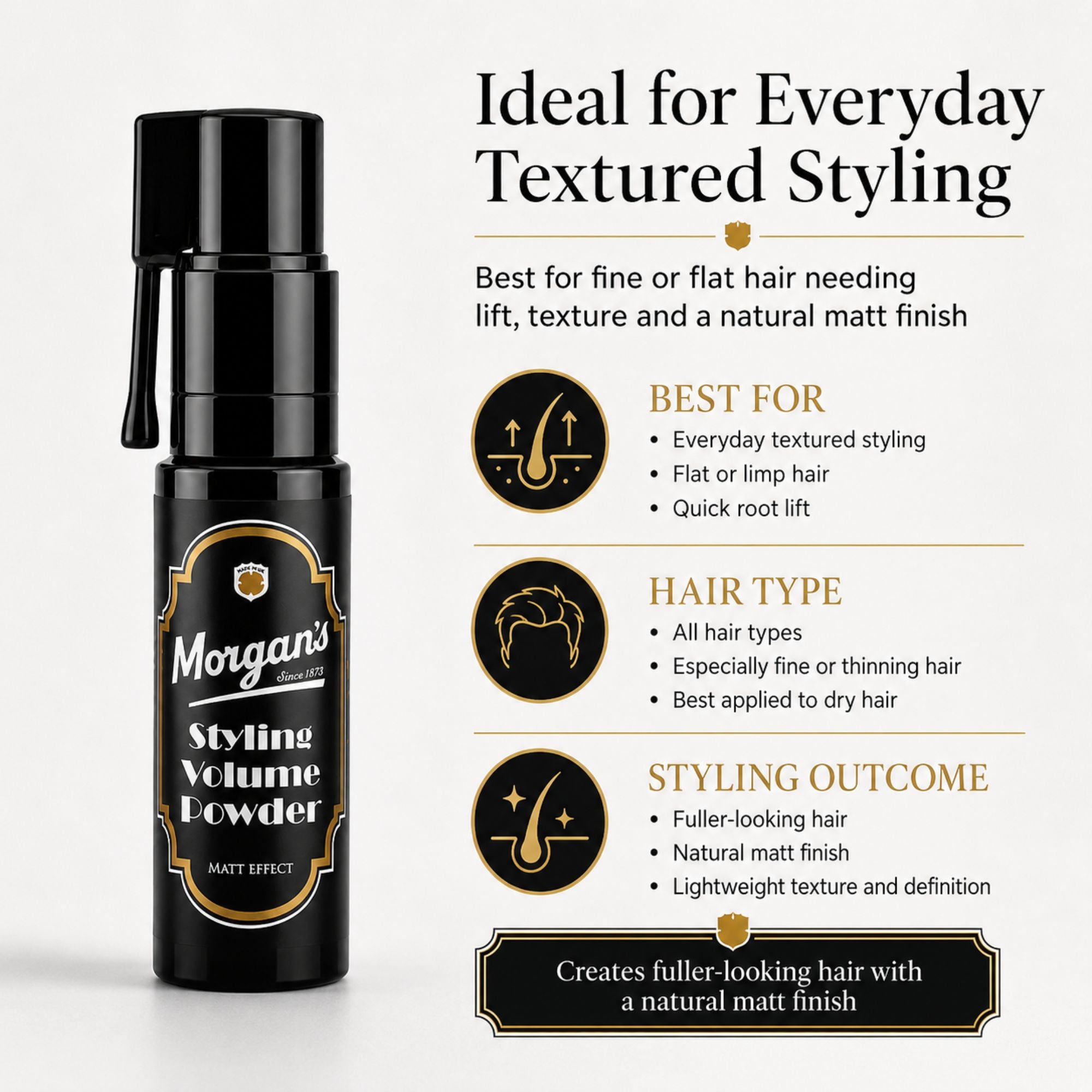 Morgan's - Styling Volume Powder Matt Effect 10g
