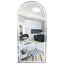 Salon Mirror - Arched LED with Silver Frame & Border Light