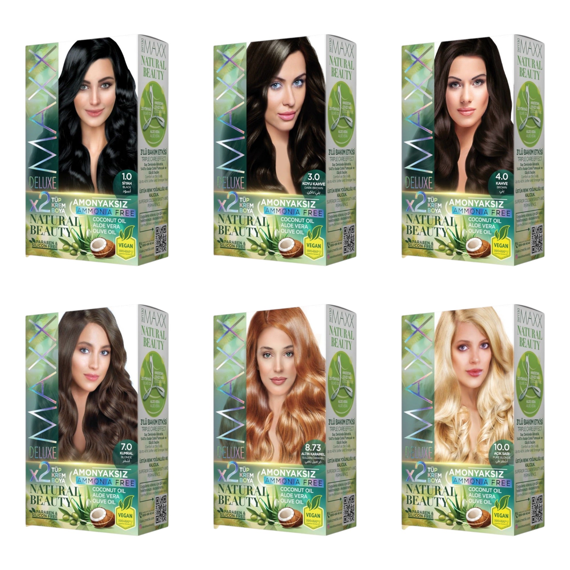 Maxx Deluxe - Natural Beauty Hair Colour Ammonia Free (2 Applications)