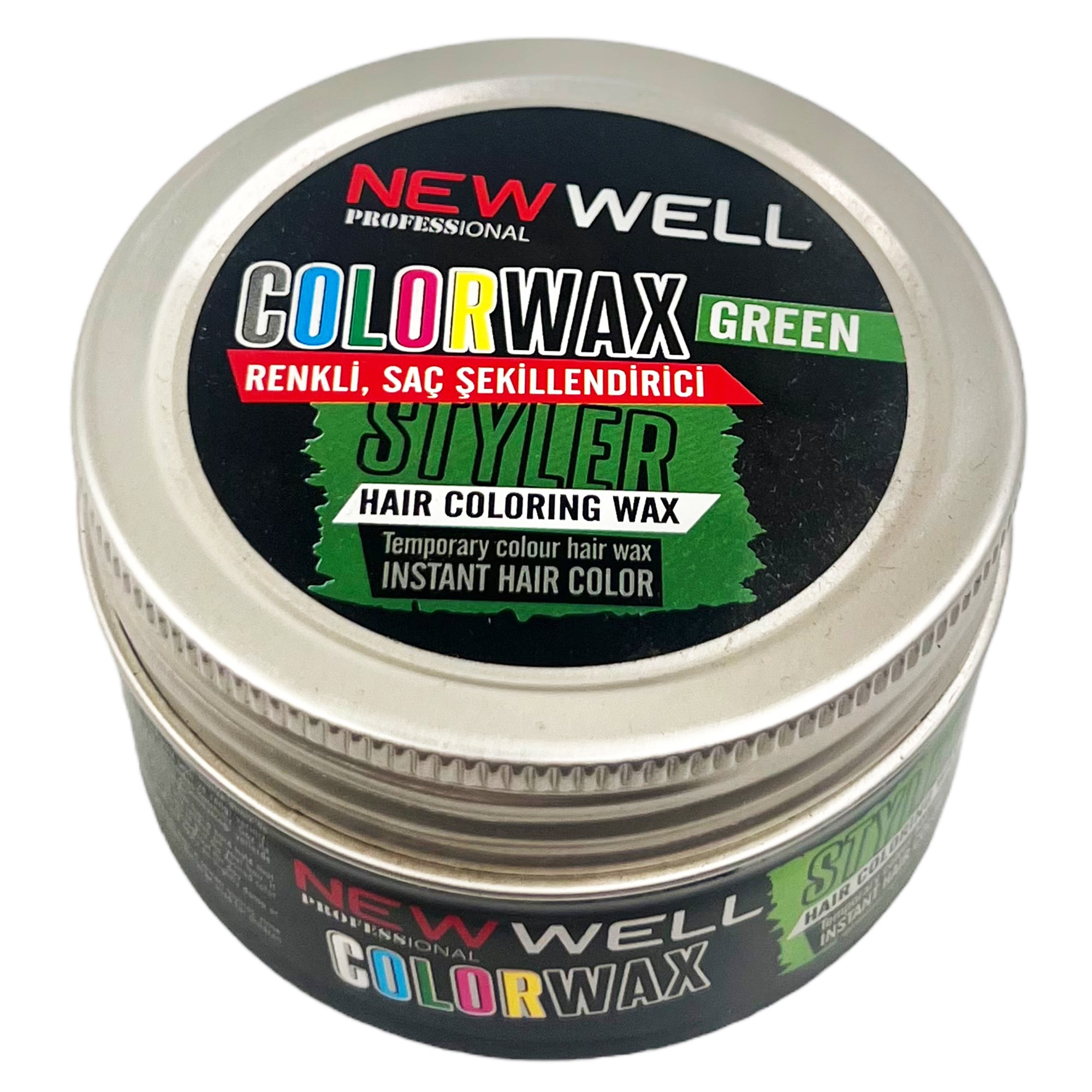 New Well - Colorwax Green Temporary Colour Hair Wax 100ml