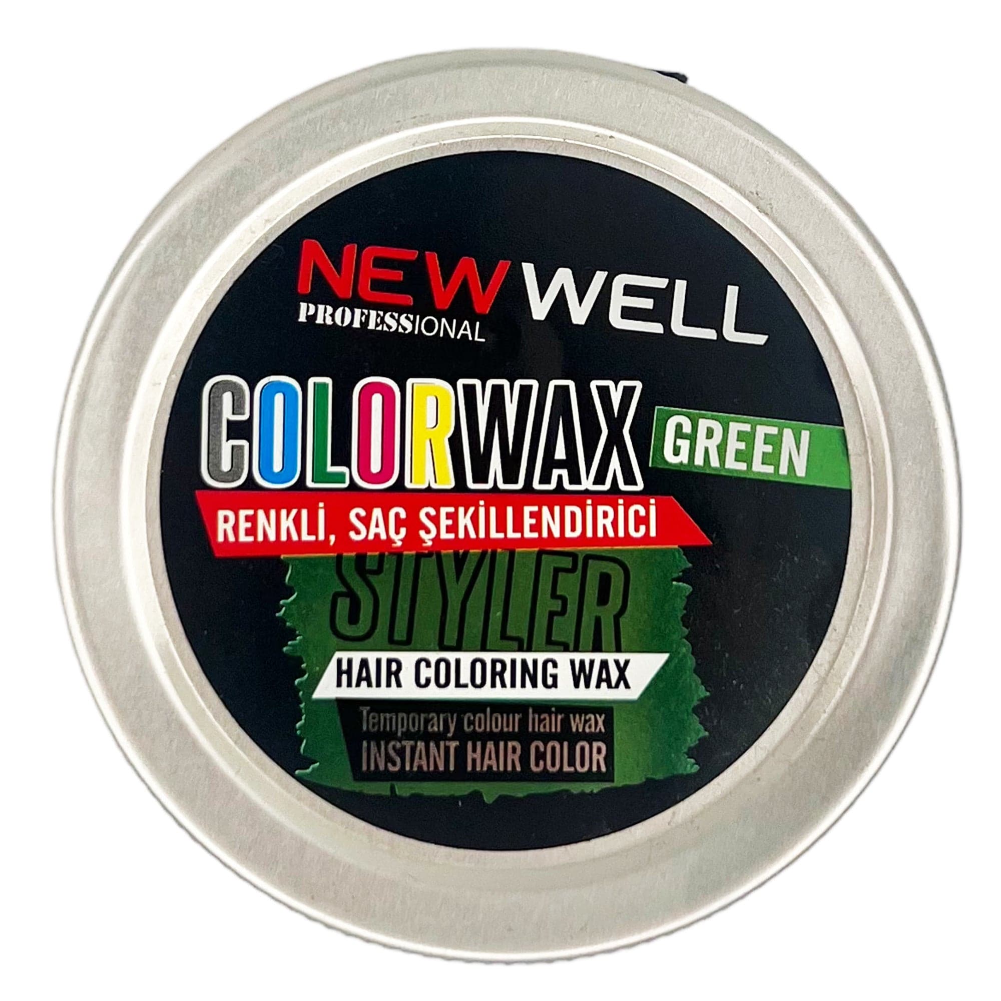 New Well - Colorwax Green Temporary Colour Hair Wax 100ml