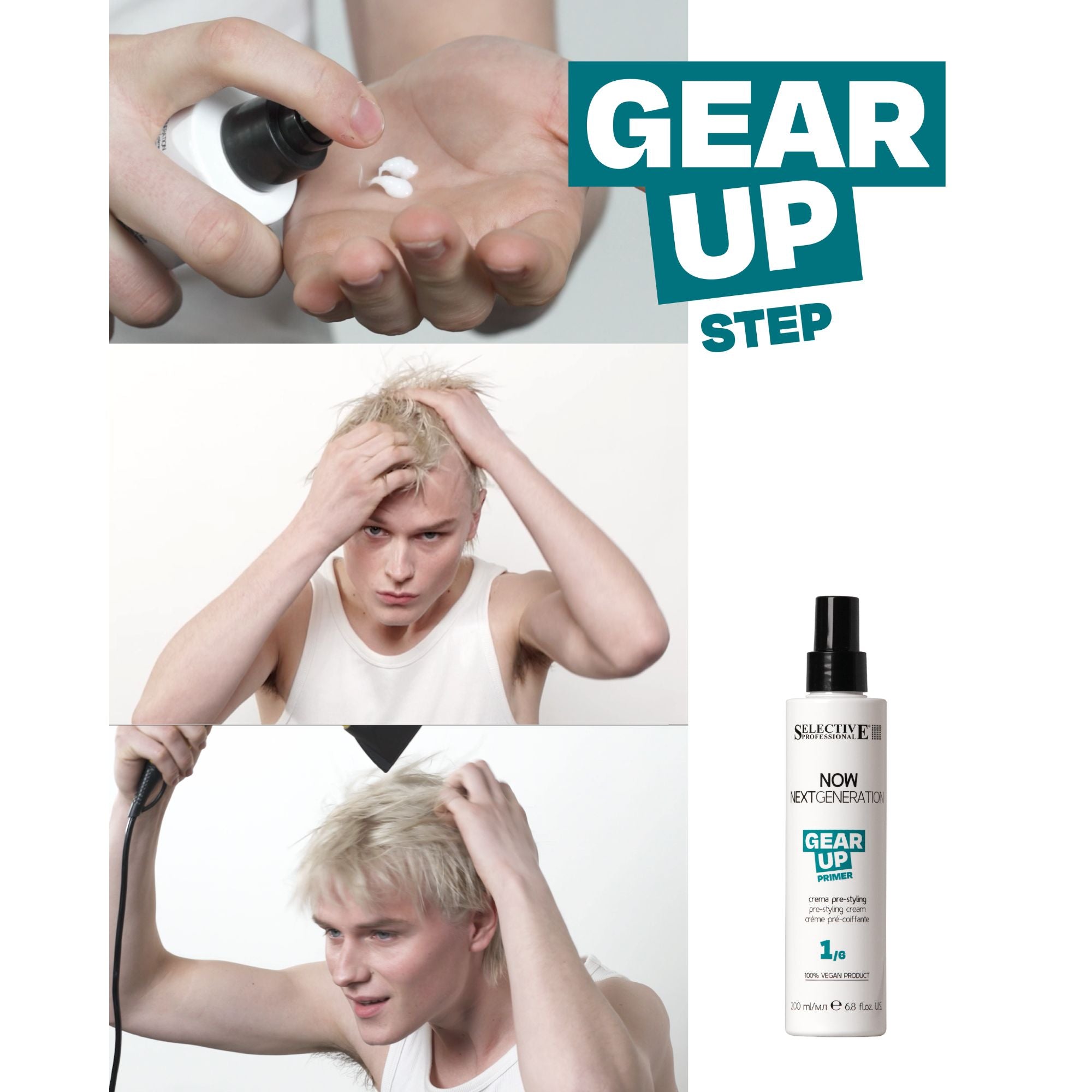 Selective Professional - Now Gear Up Pre-Styling Cream 200ml