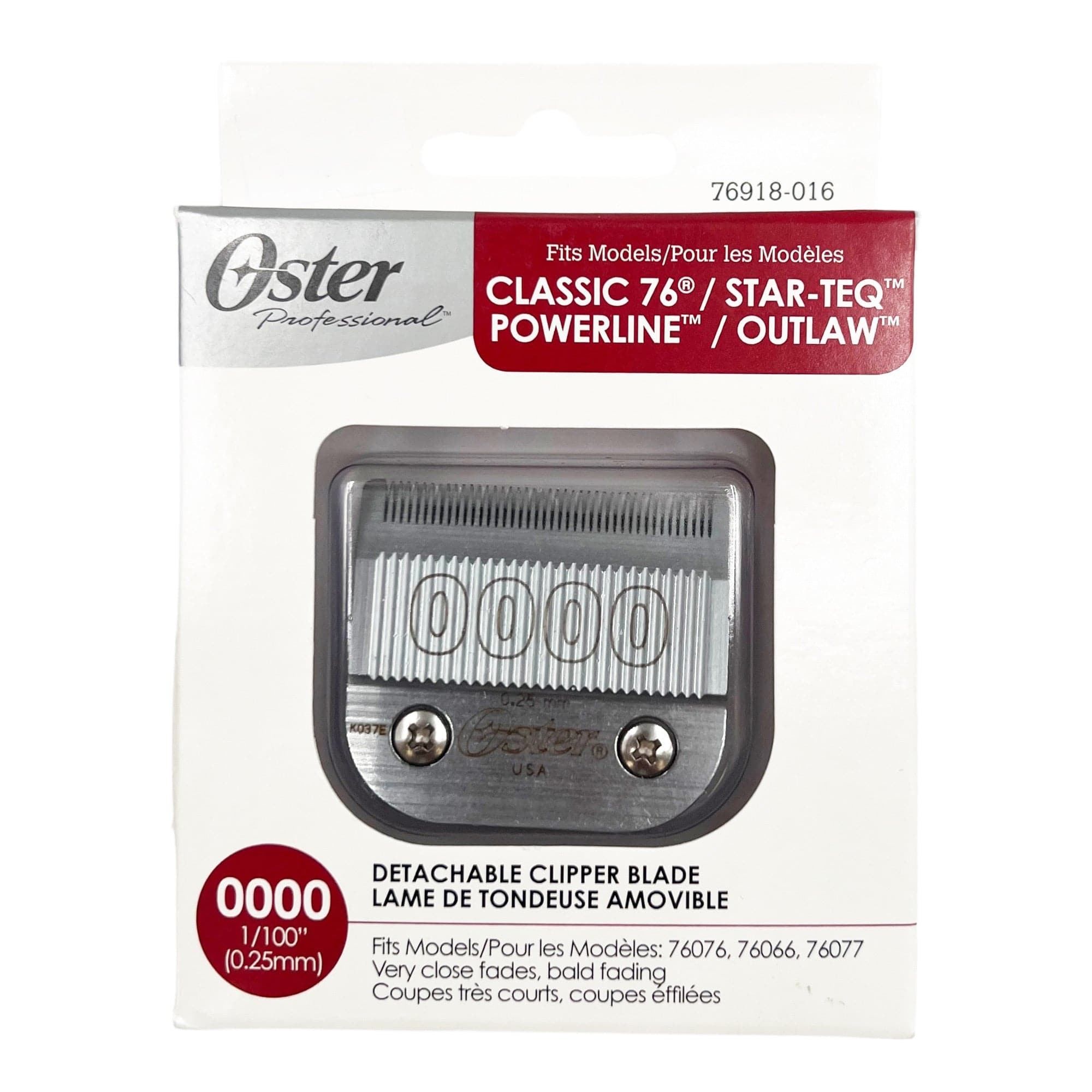 Oster - 076918-016 Detachable Blade Size 0000 - 0.25mm