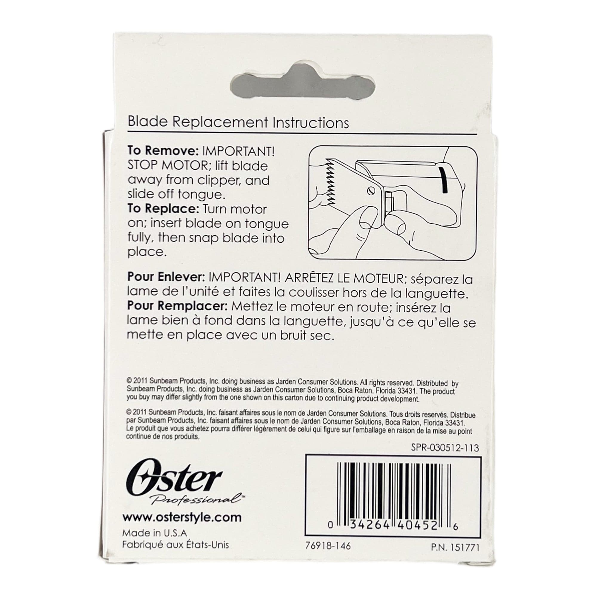 Oster - 076918-146 Detachable Blade Size 3.5 - 9.5mm