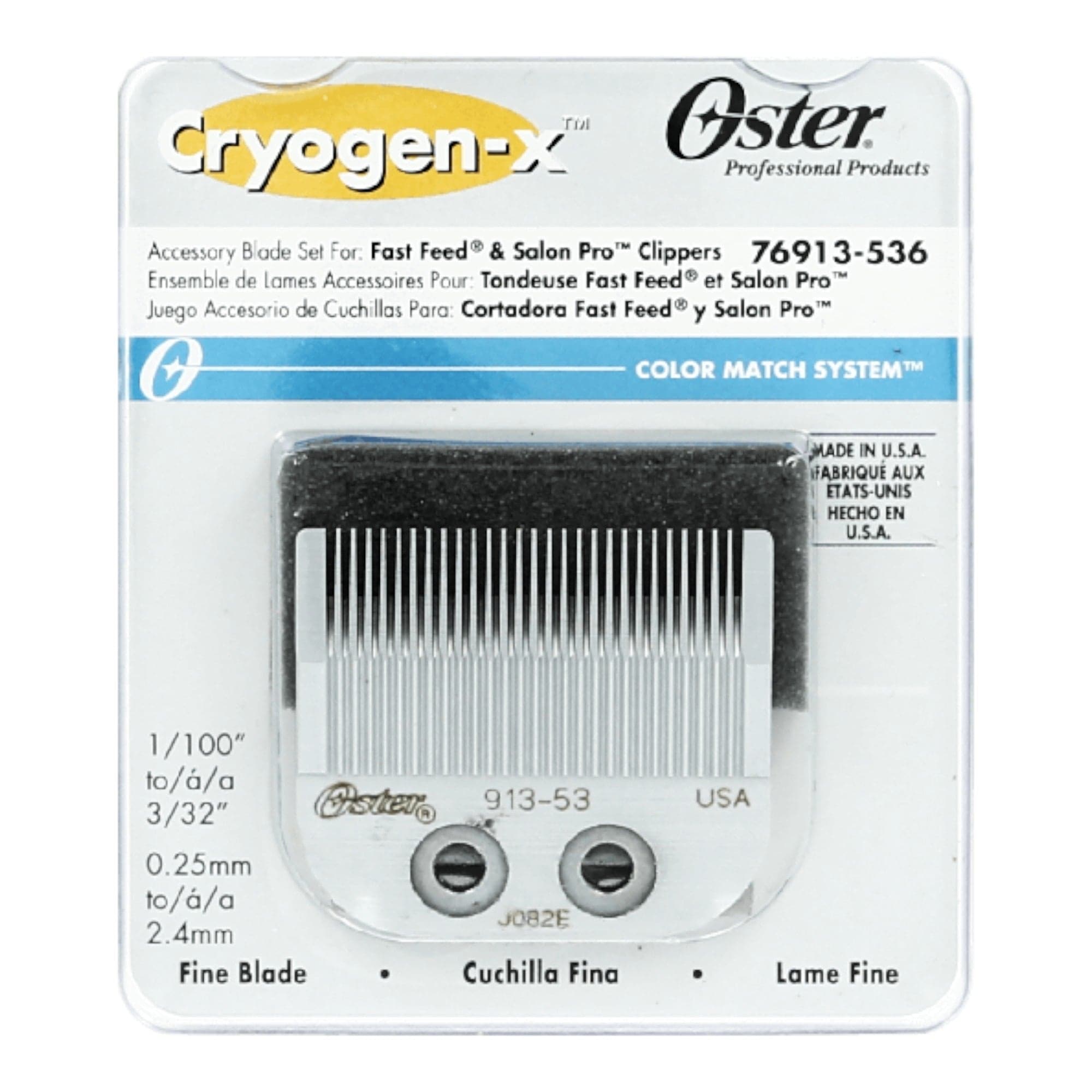 Oster - Cryogen-x Fine Blade 0.25mm - 2.4 mm 76913-536