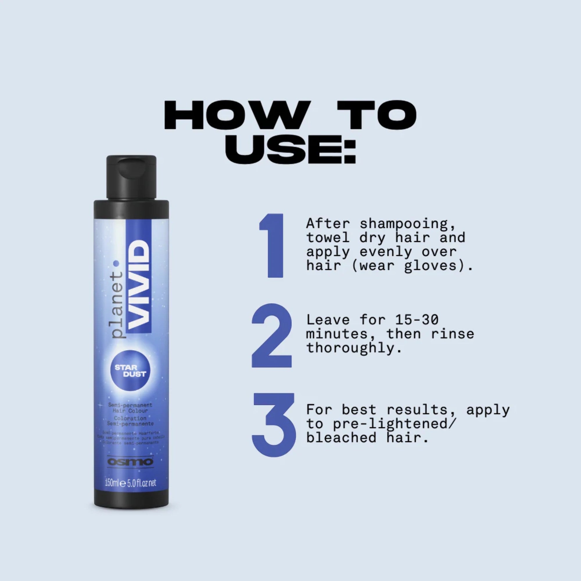 Osmo - Planet Vivid Semi-Permanent Hair Colour Stardust (Cobalt) 150ml