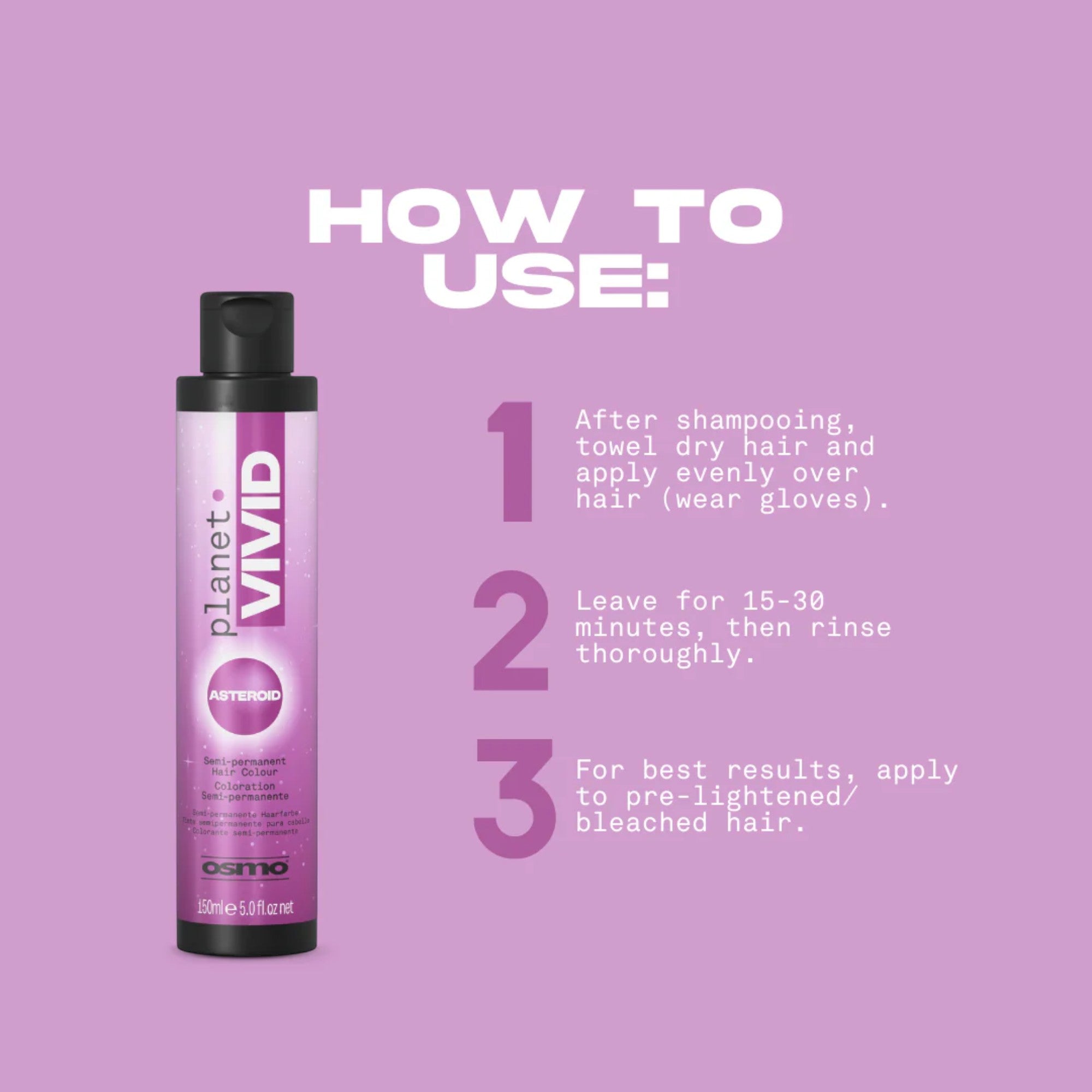 Osmo - Planet Vivid Semi-Permanent Hair Colour Asteroid (Fuchsia) 150ml