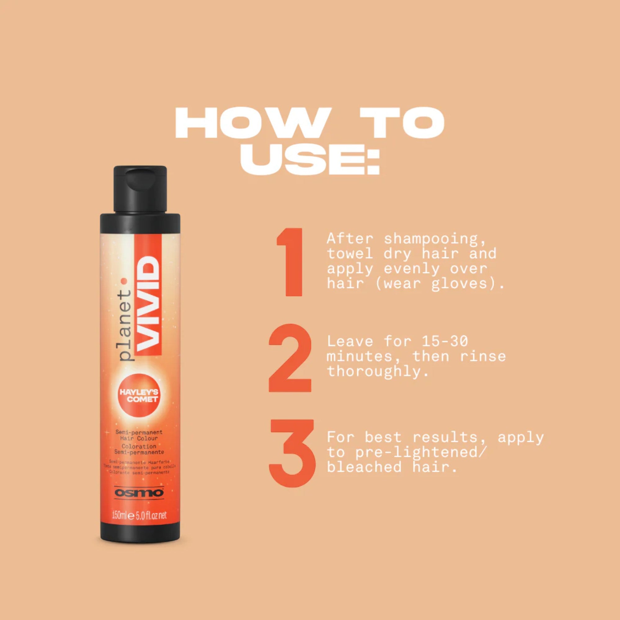 Osmo - Planet Vivid Semi-Permanent Hair Colour Hayley’s Comet (Orange) 150ml