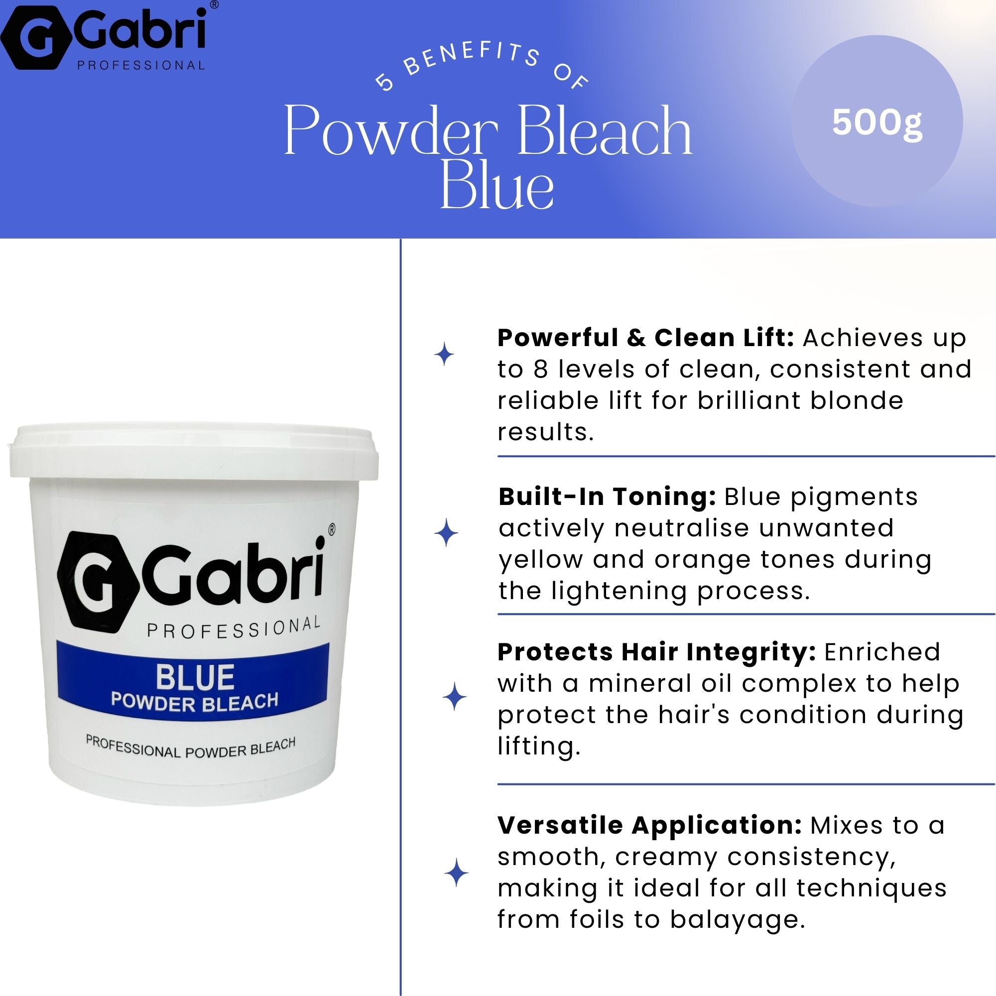 Gabri Professional - Powder Bleach Blue 500g