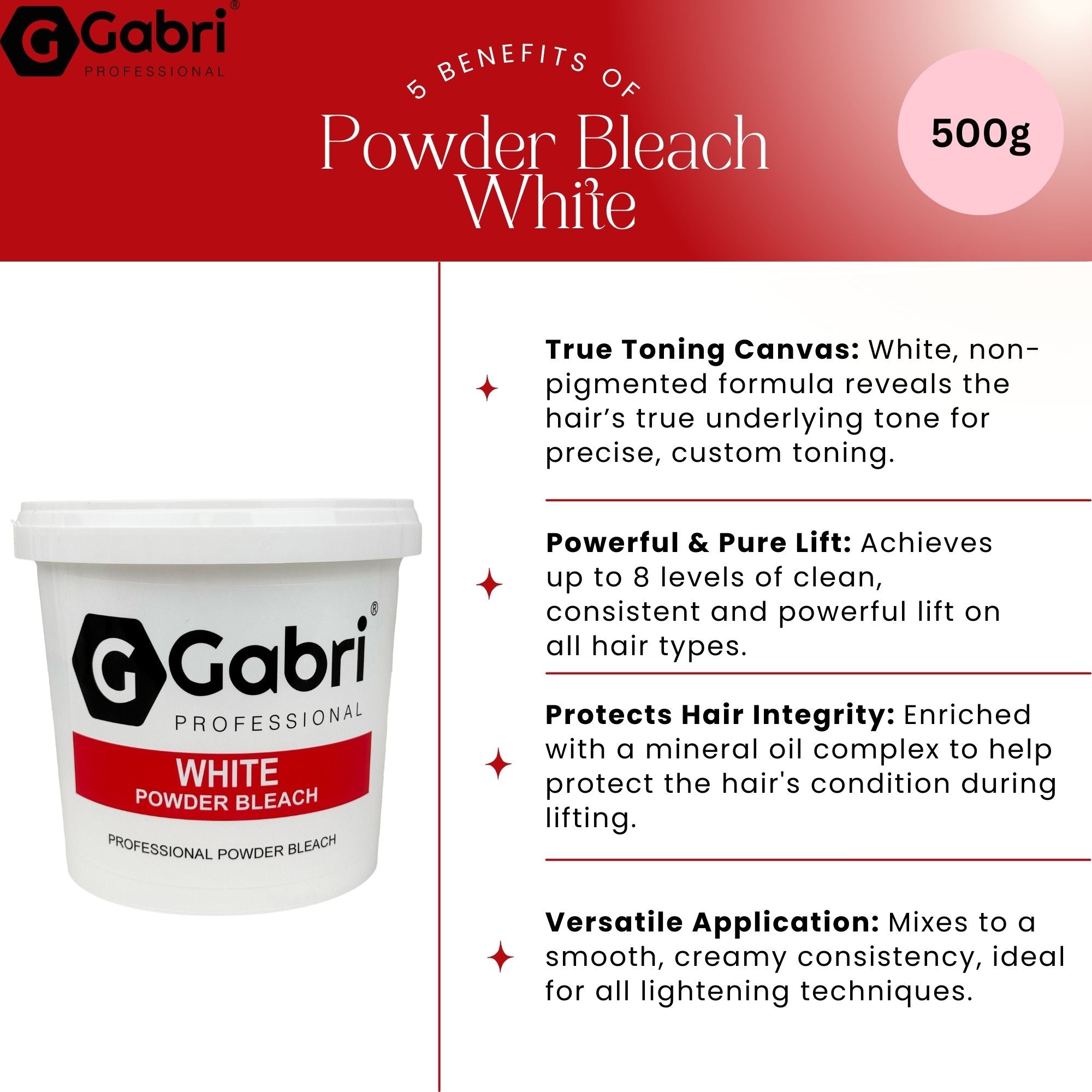 Gabri Professional - Powder Bleach White 500g