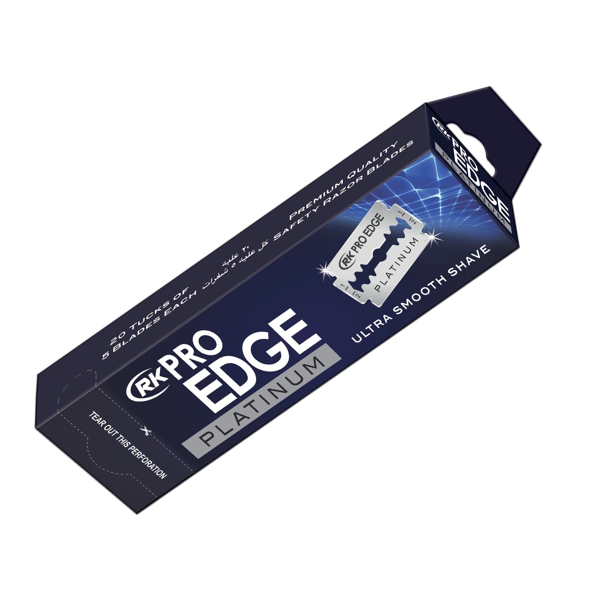 RK Pro Edge - Platinum Super Stainless Double Edge Razor Blade 20x5pcs
