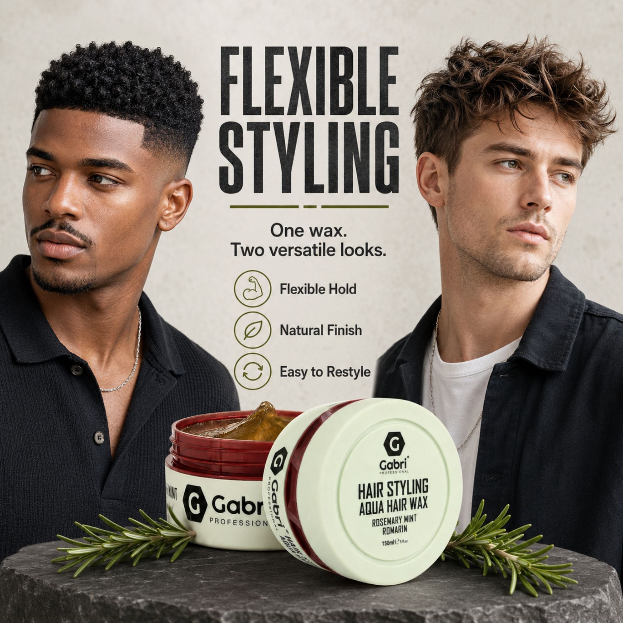 Gabri Professional - Hair Styling Aqua Wax Rosemary Mint 150ml