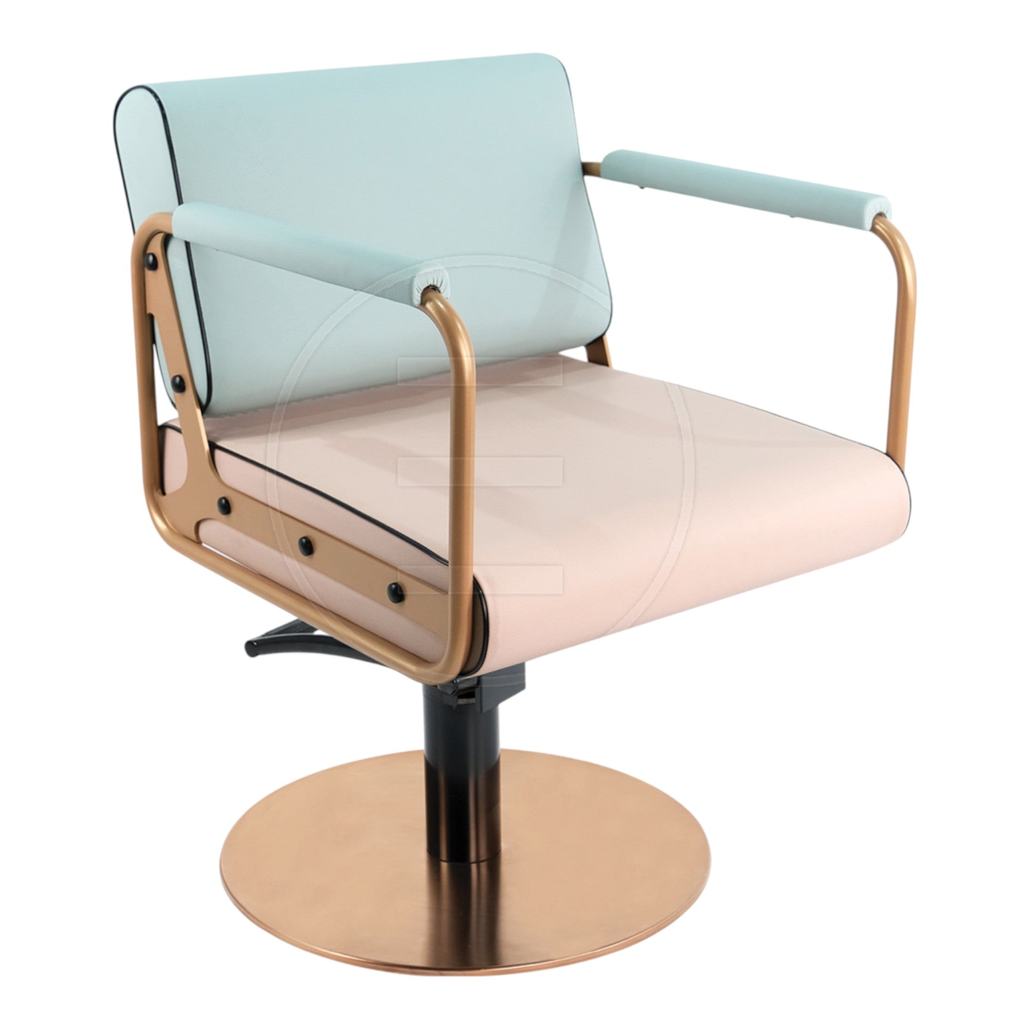 Alpeda - Round Styling Chair (Rose Gold Finish)