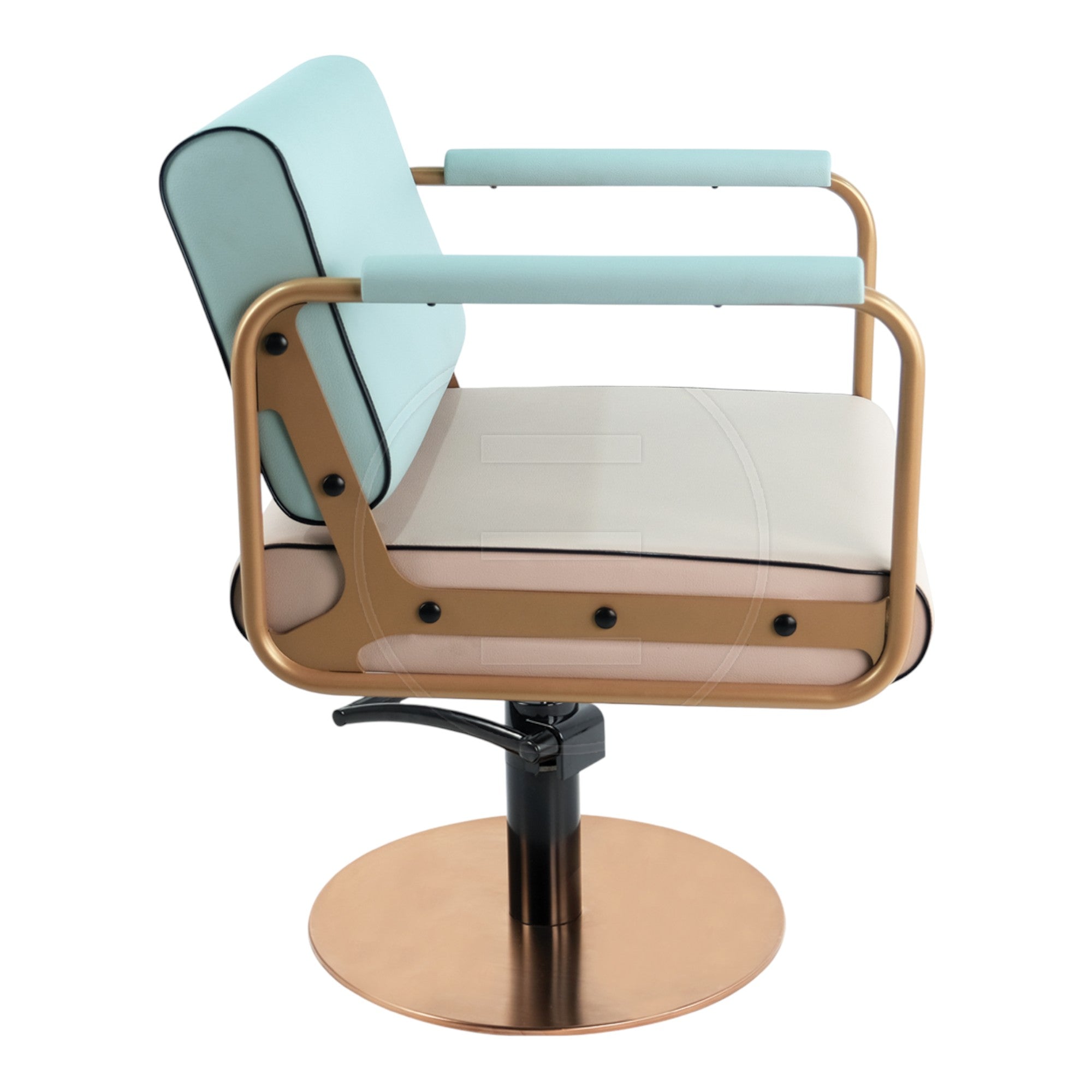 Alpeda - Round Styling Chair (Rose Gold Finish)