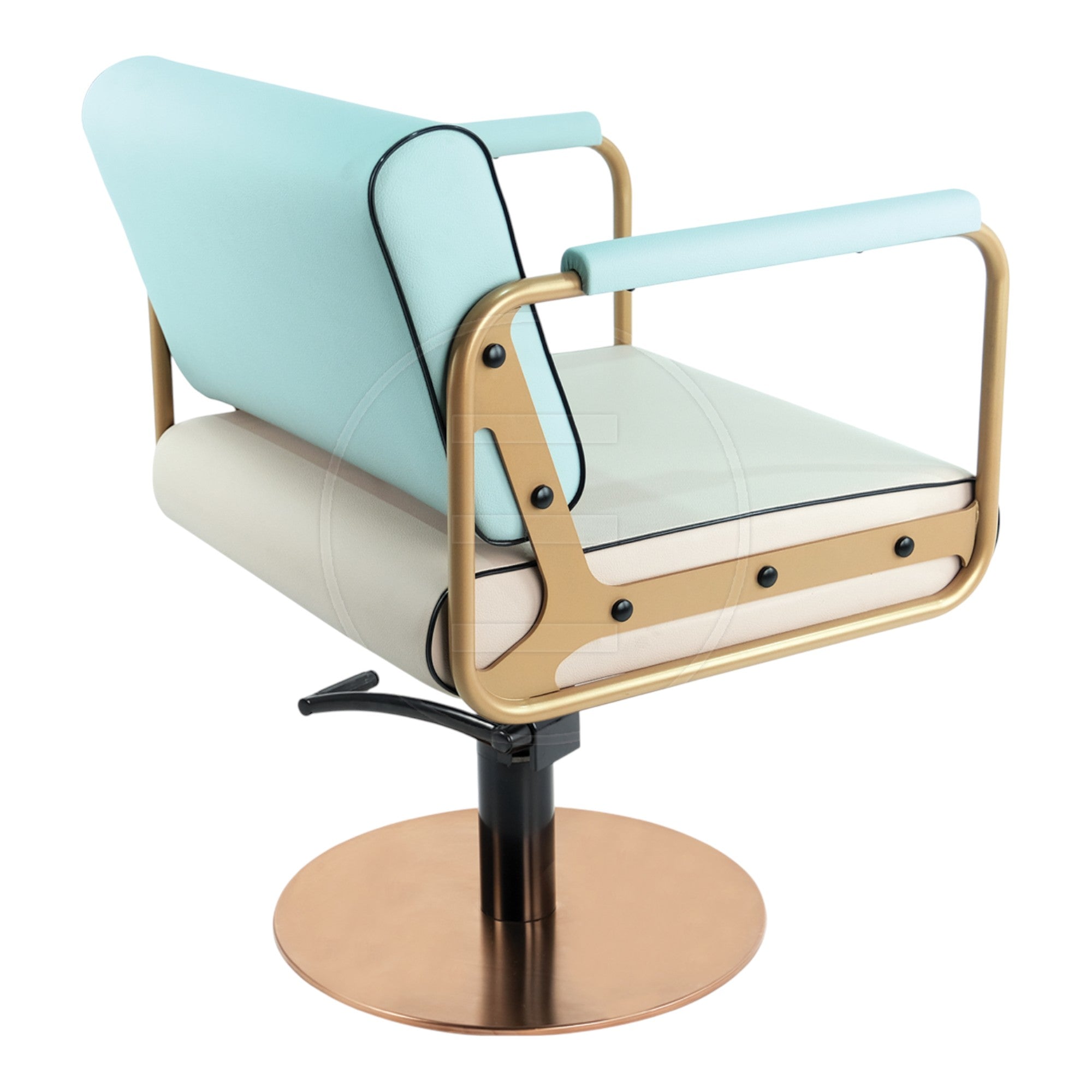 Alpeda - Round Styling Chair (Rose Gold Finish)