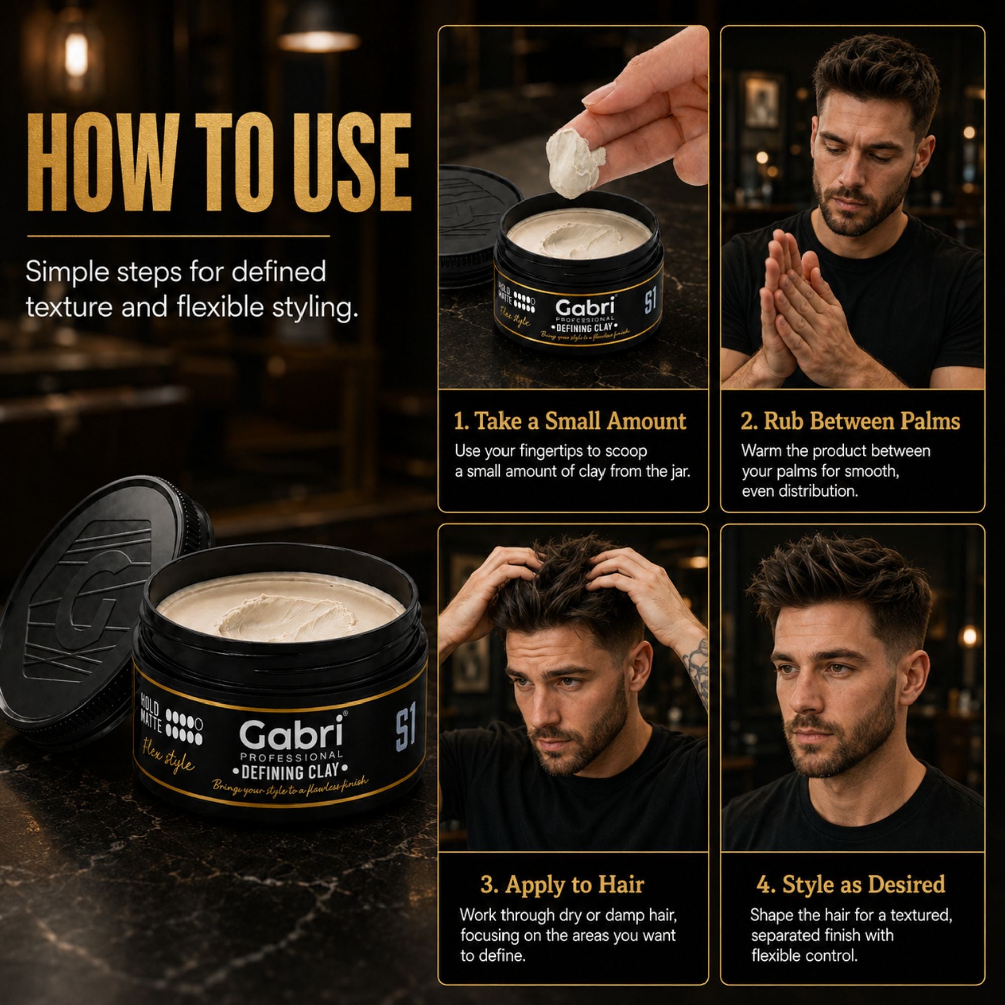 Gabri Professional - S1 Defining Clay Flex Style 100ml