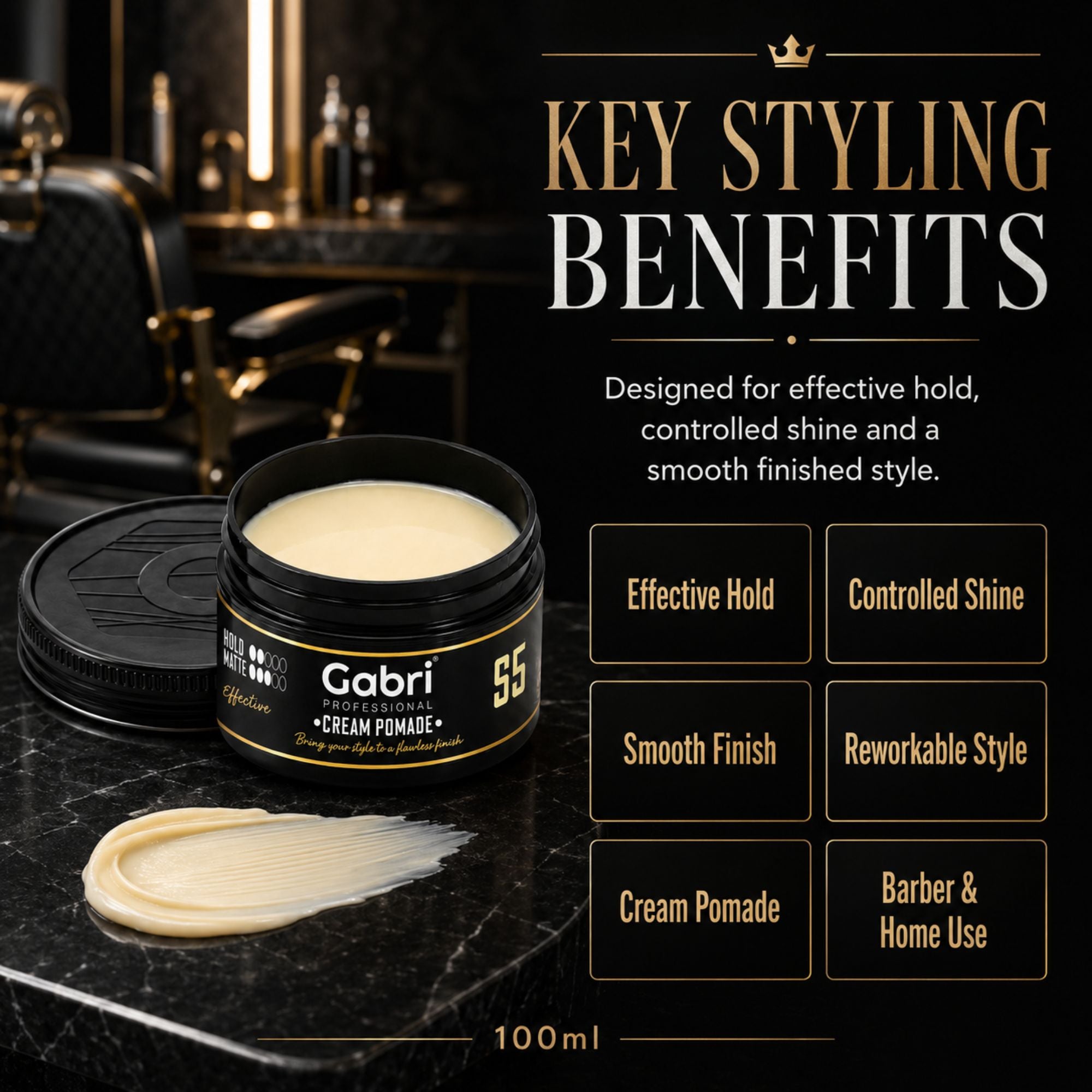 Gabri Professional - S5 Cream Pomade Effective Hold 100ml