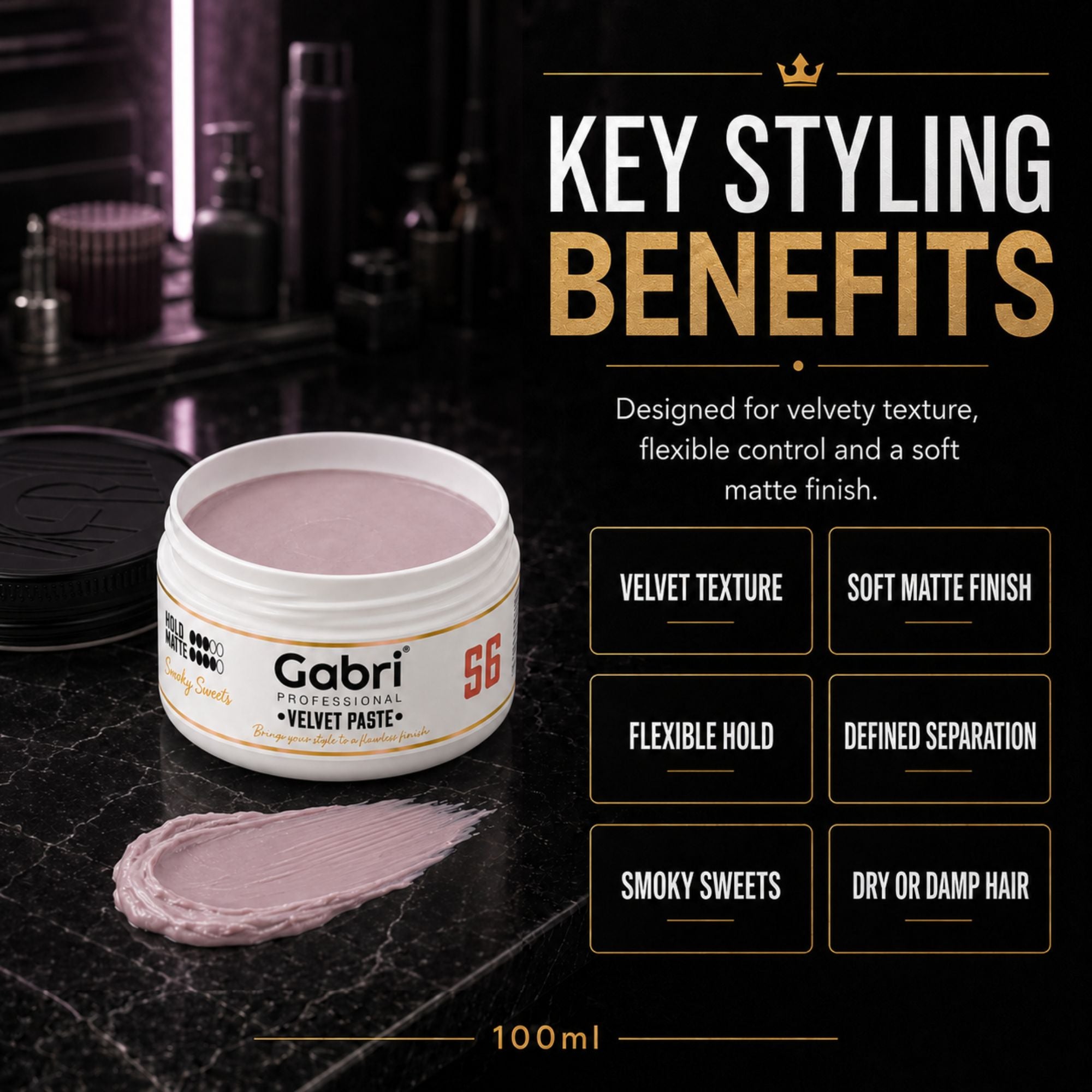 Gabri Professional - S6 Velvet Paste  Smoky Sweets Matte 100ml