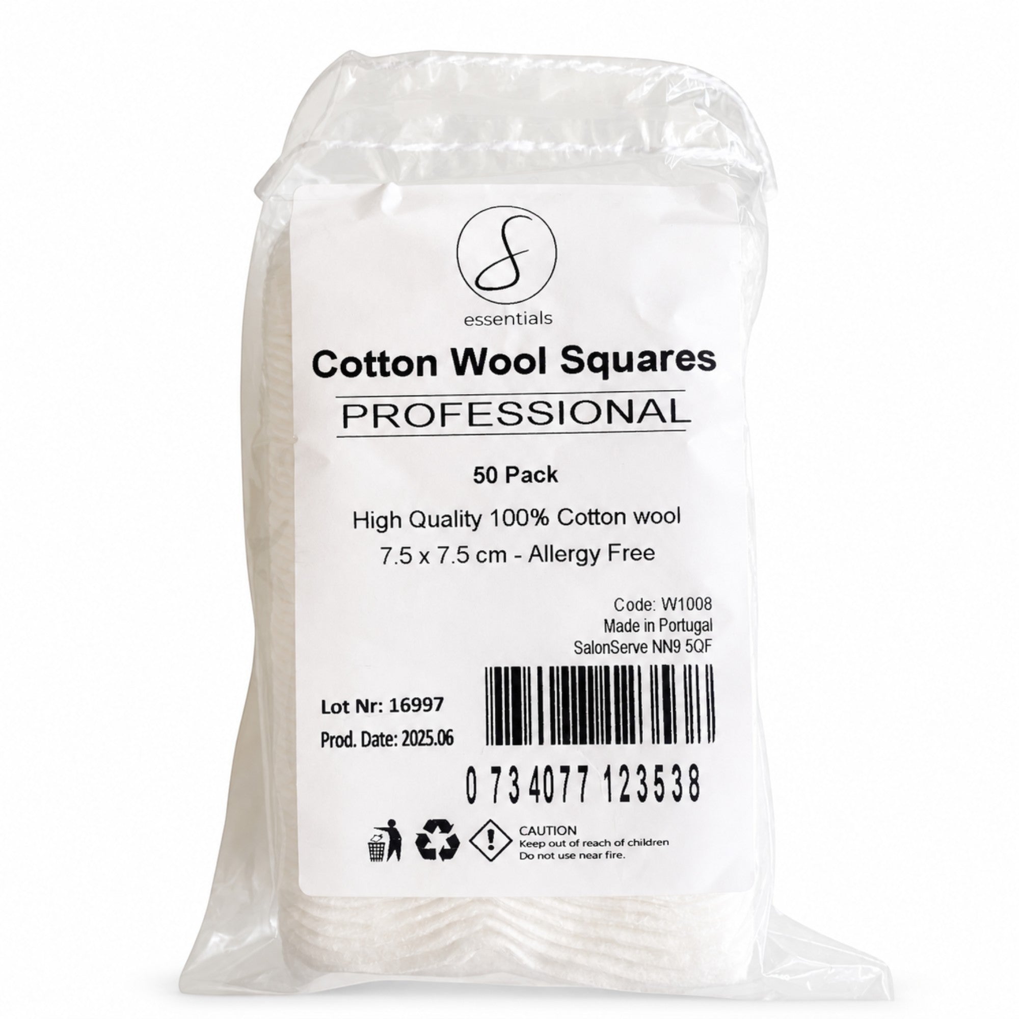 SalonServe - Cotton Wool Squares (Pack of 50)