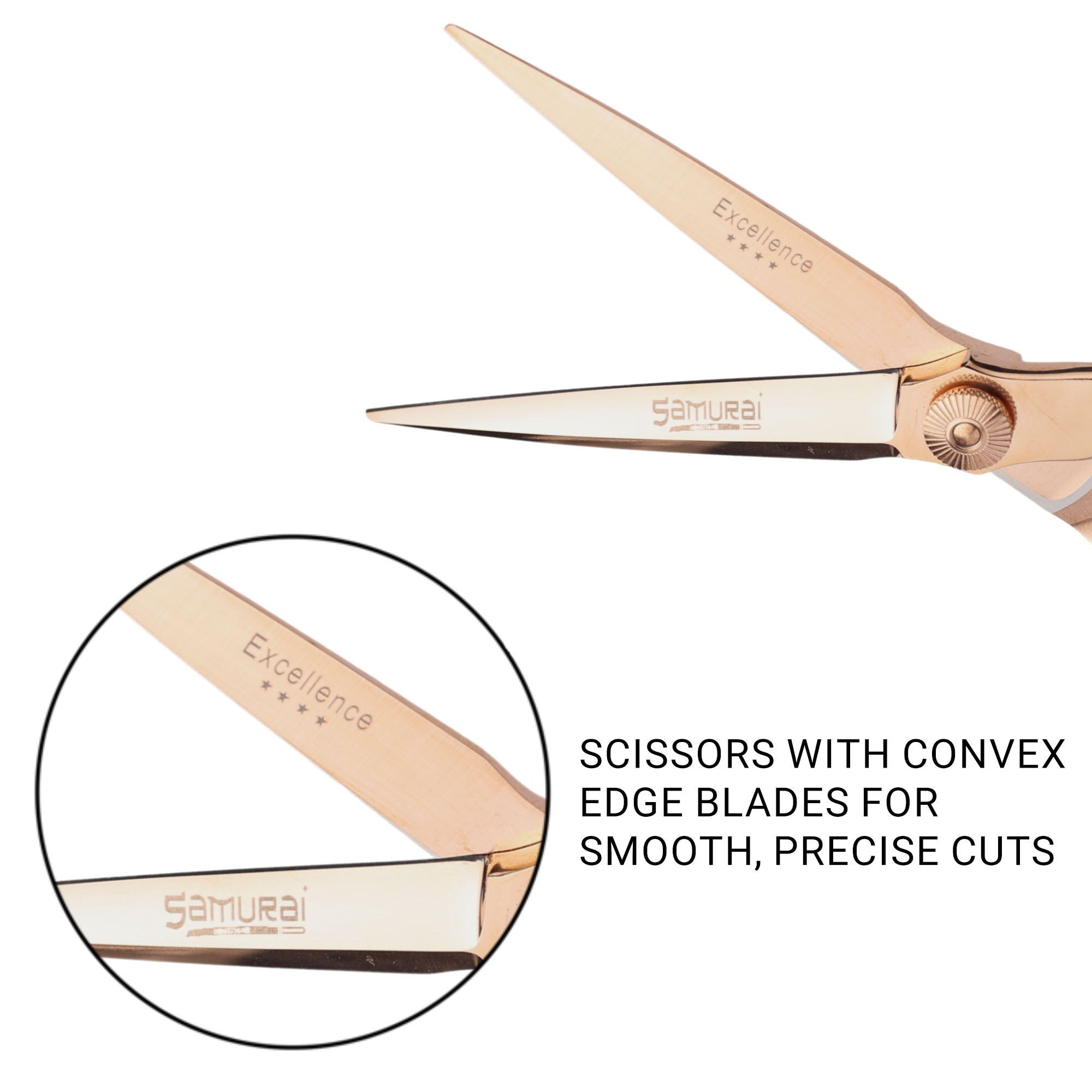 Samurai - 101-660 Classic Pro Rose Gold Premium Scissors 6 Inch (16cm)