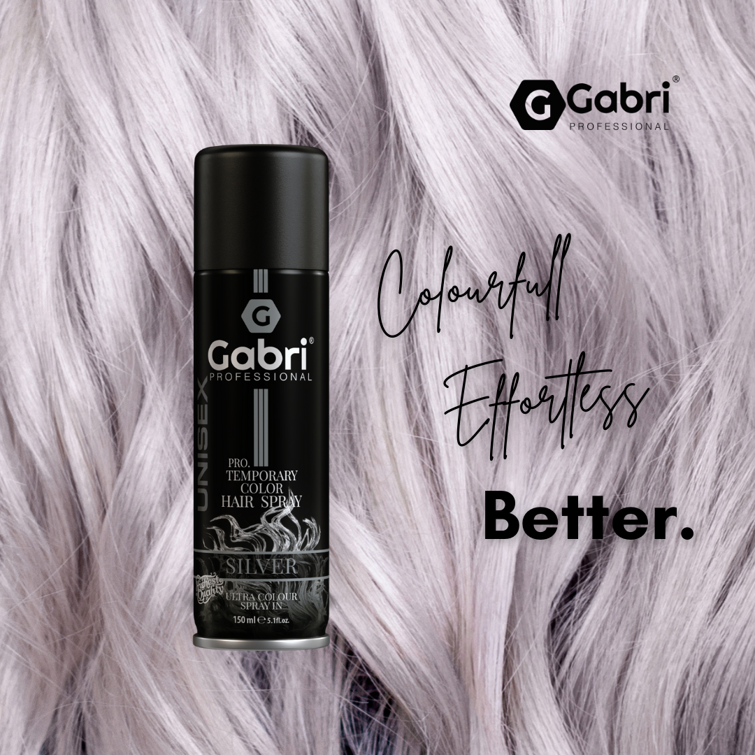 Gabri Professional - Pro Temporary Hair Colour Shimmer Spray Silver 150ml