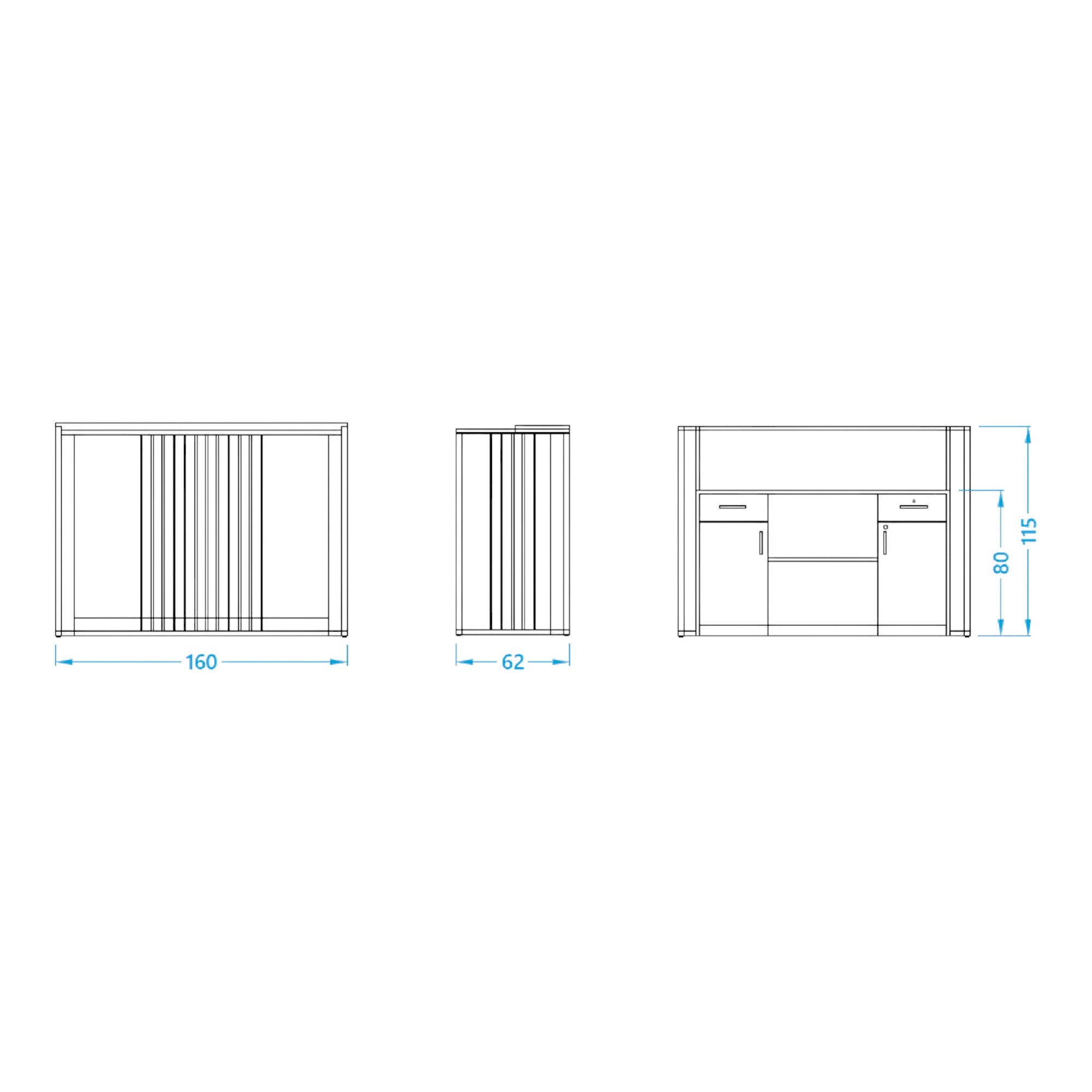 Alpeda - Slim Grace Reception Desk