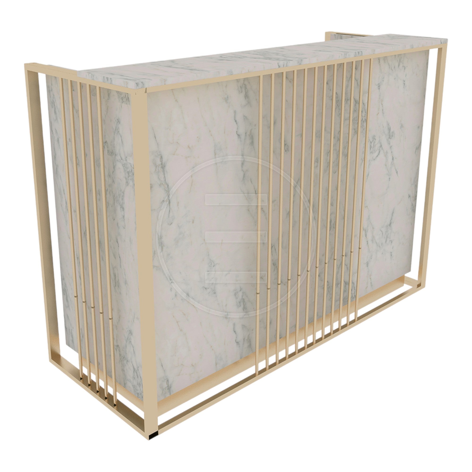 Alpeda - Slim Grace Gold Reception Desk