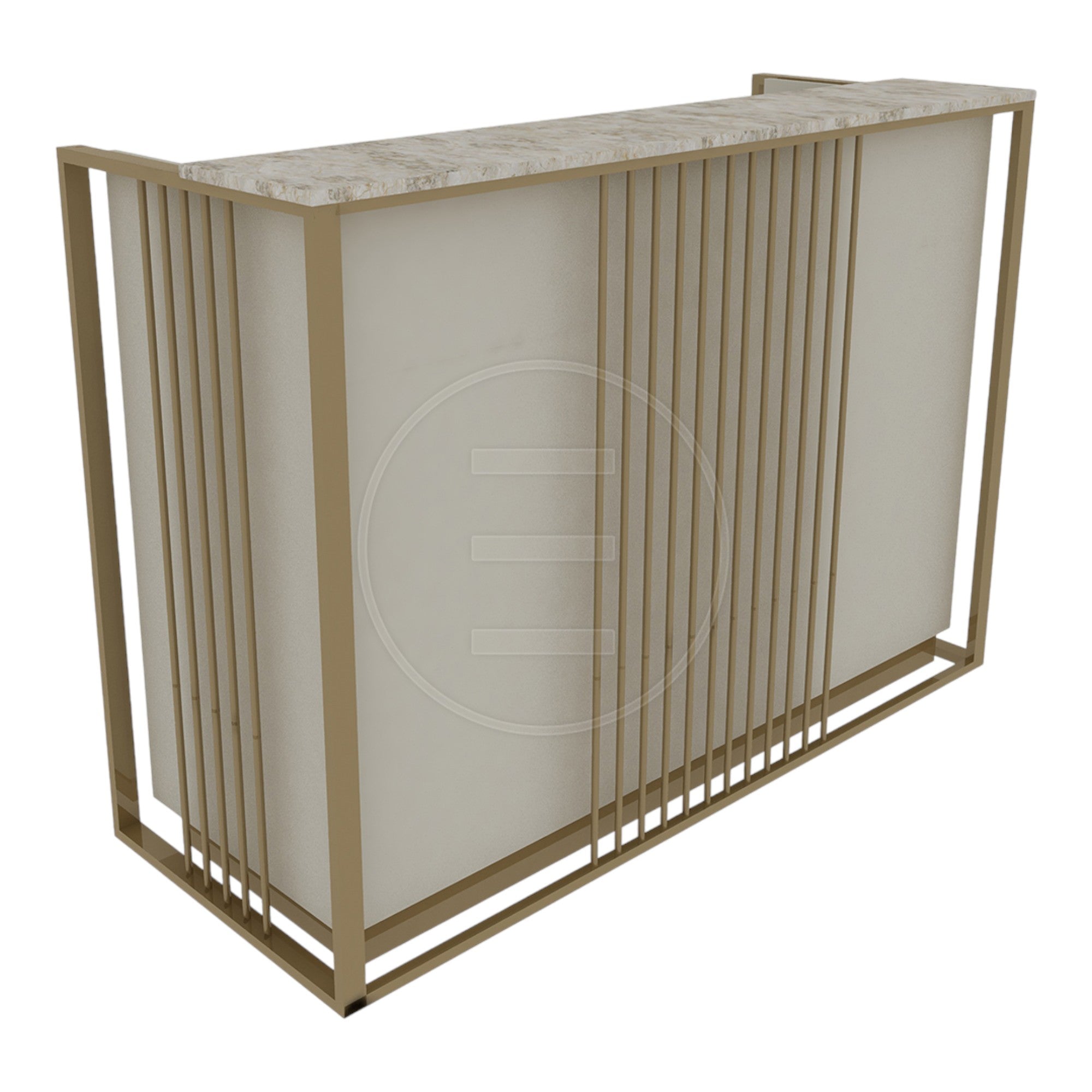 Alpeda - Slim Grace Gold Reception Desk
