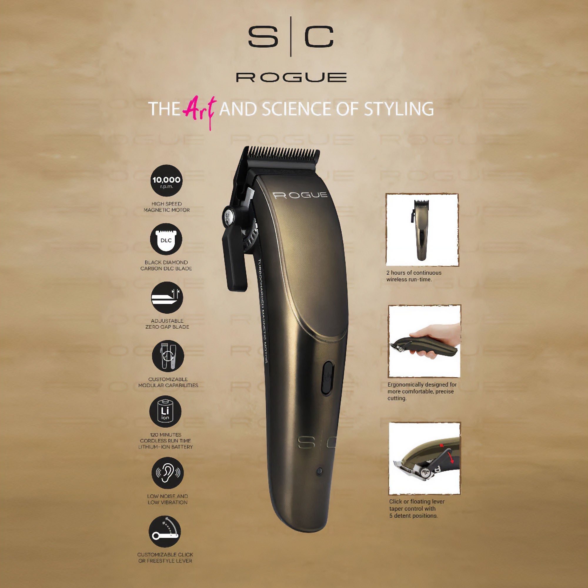 Stylecraft - SC Rogue Magnetic Cordless Hair Clipper