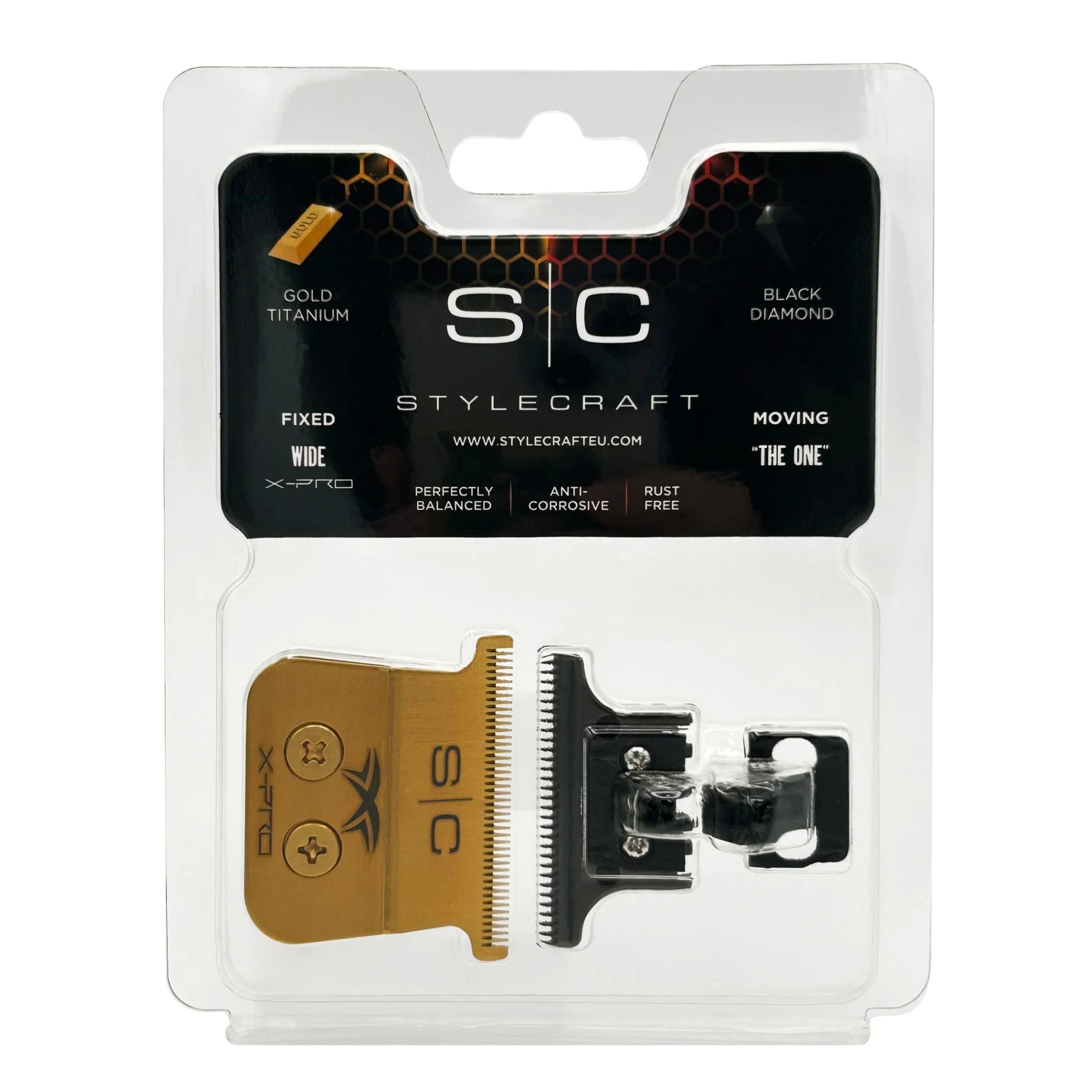 Stylecraft - SC Trimmer Blade Wide Gold X-Pro Fixed With THE ONE Moving DLC Deep Tooth Cutter