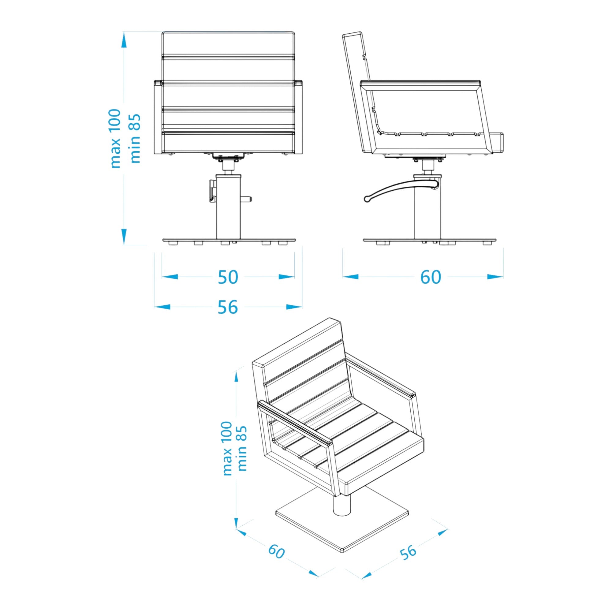 Alpeda - Tempo Black Styling Chair