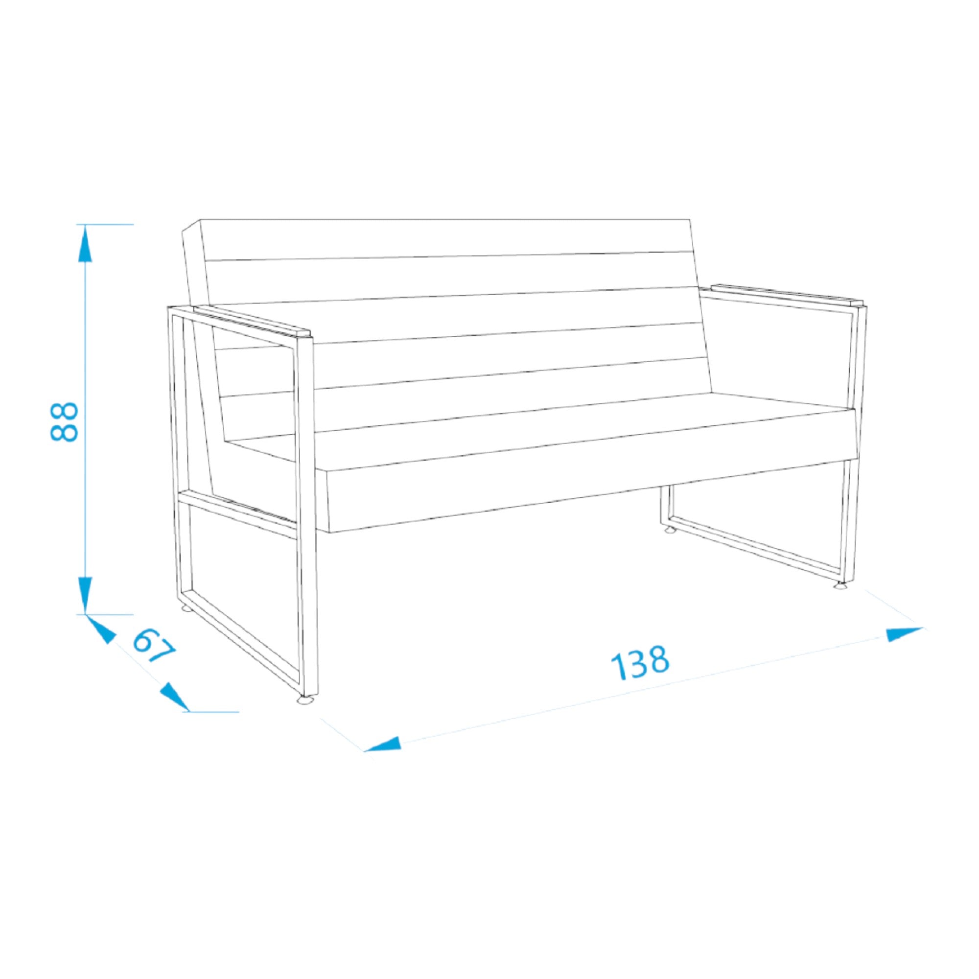 Alpeda - Tempo Double Waiting Sofa
