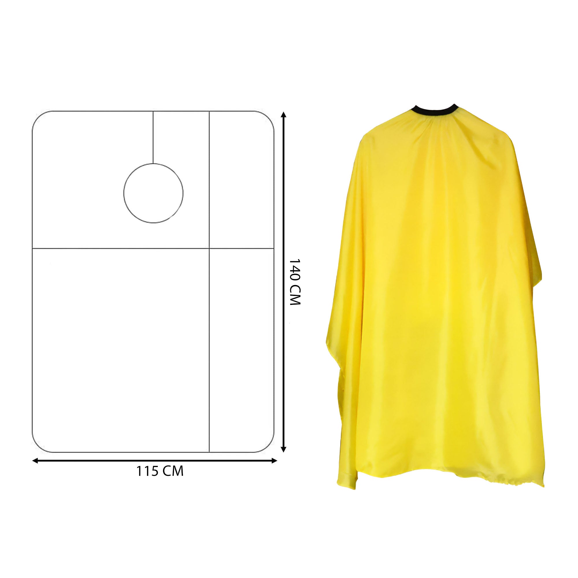 Eson - Barber Hairdressing Hair Cutting Capes & Gowns Yellow