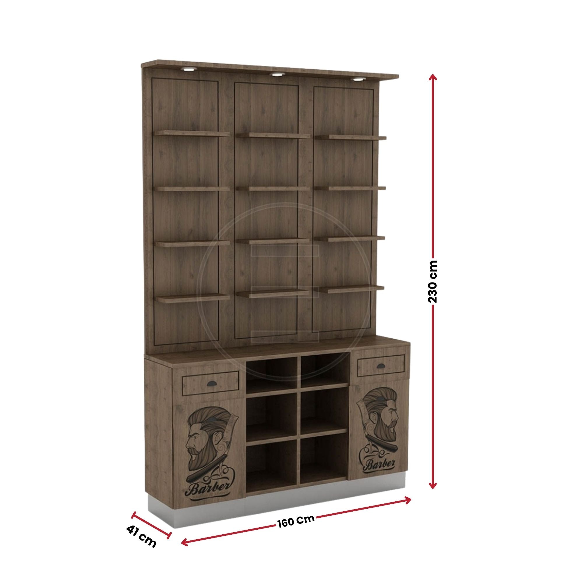 Alpeda - Truva Vision Barber Backbar Unit