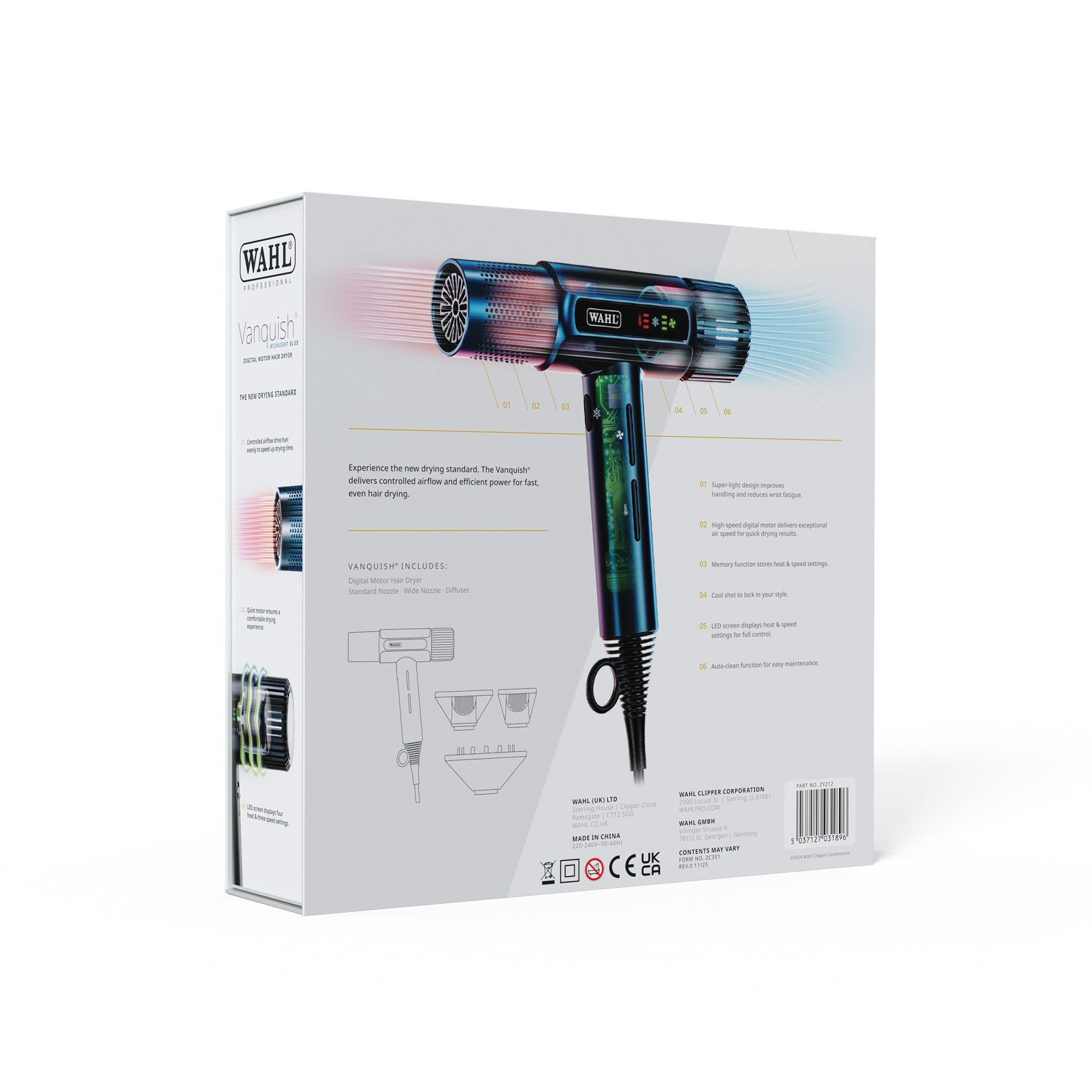 Wahl - Vanquish Hair Dryer Midnight Blue