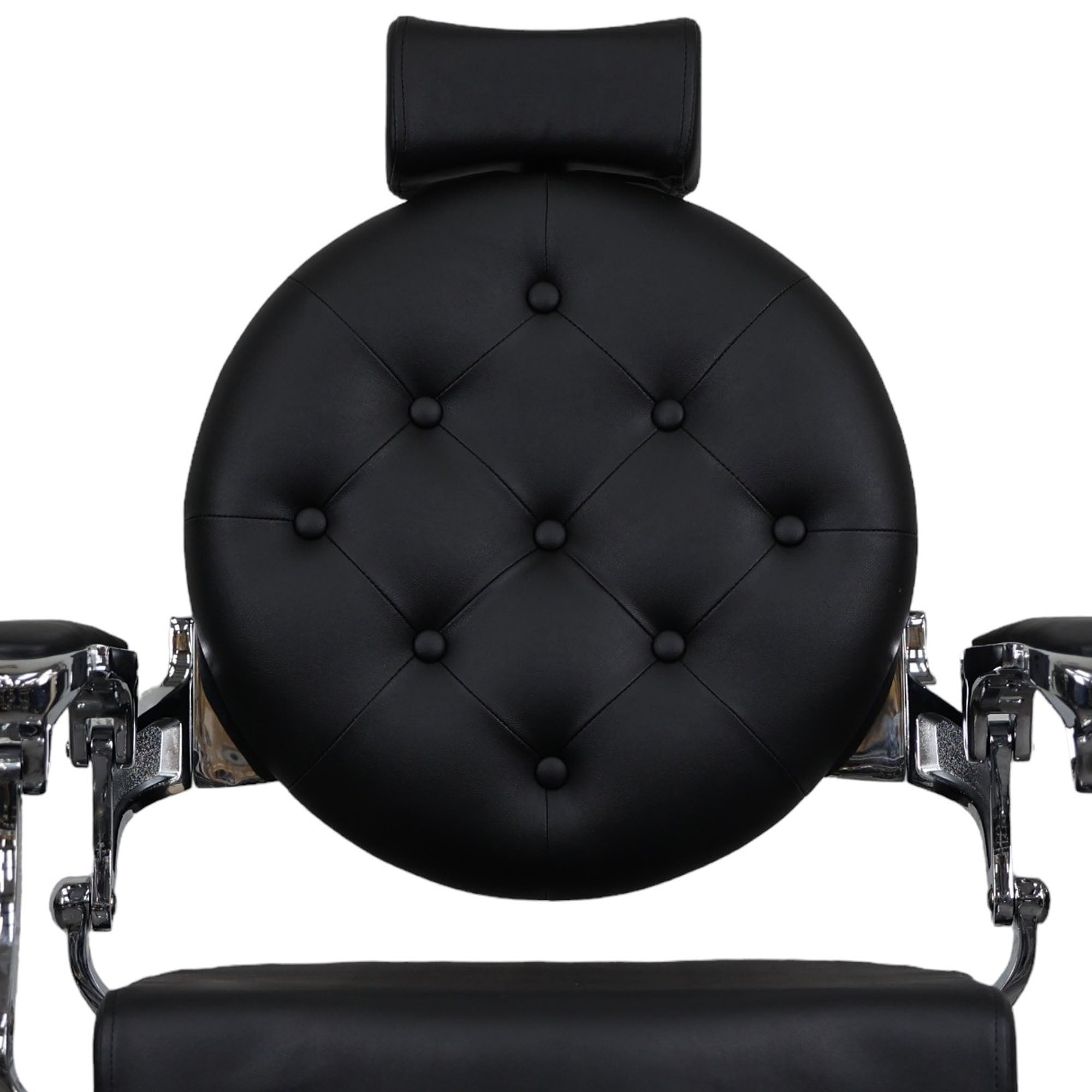 Barber Chair - Vintage Style Black & Chrome Accents
