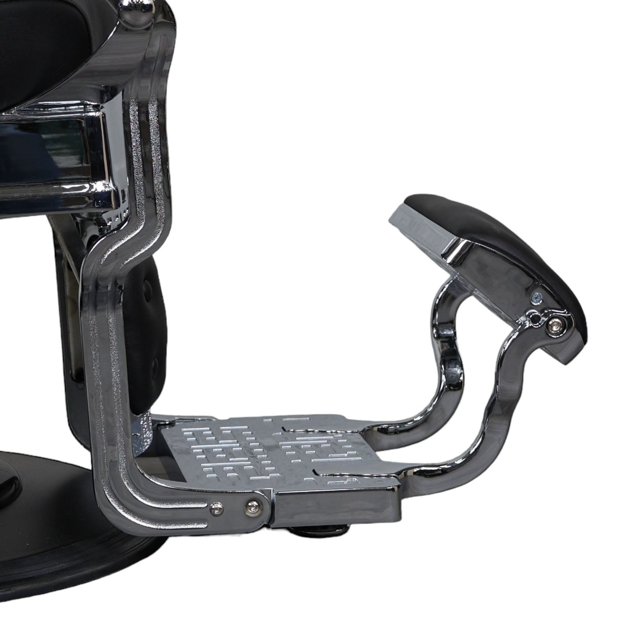 Barber Chair - Vintage Style Black & Chrome Accents