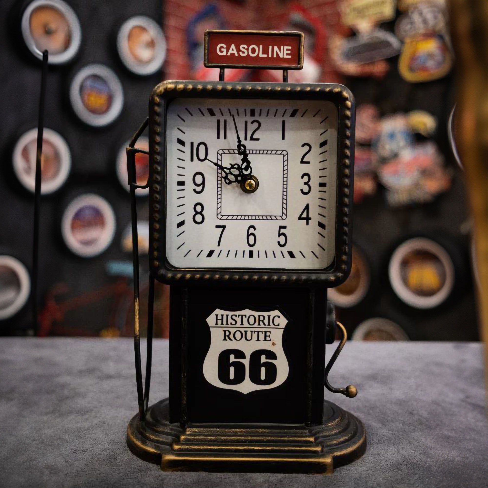Eson - Vintage Gasoline Table Clock 30cm